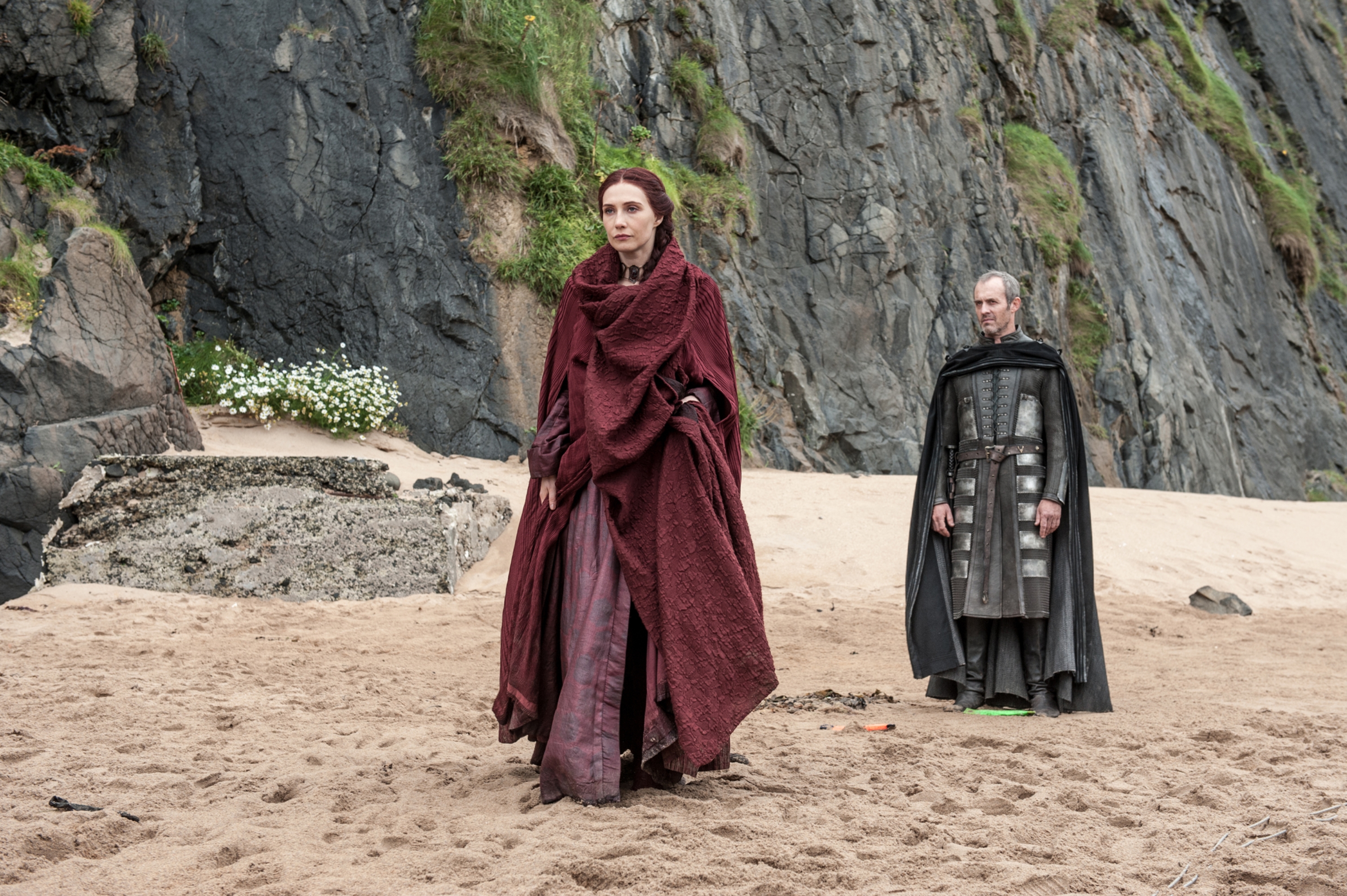 Melisandre from Game of Thrones on a beach HD Wallpaper