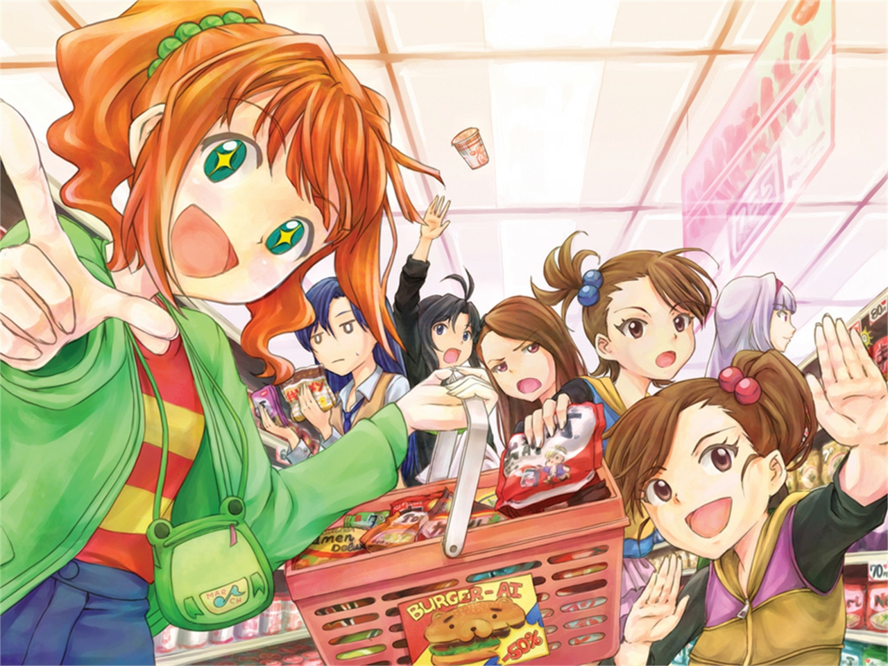Ami Futami in a Supermarket HD Wallpaper