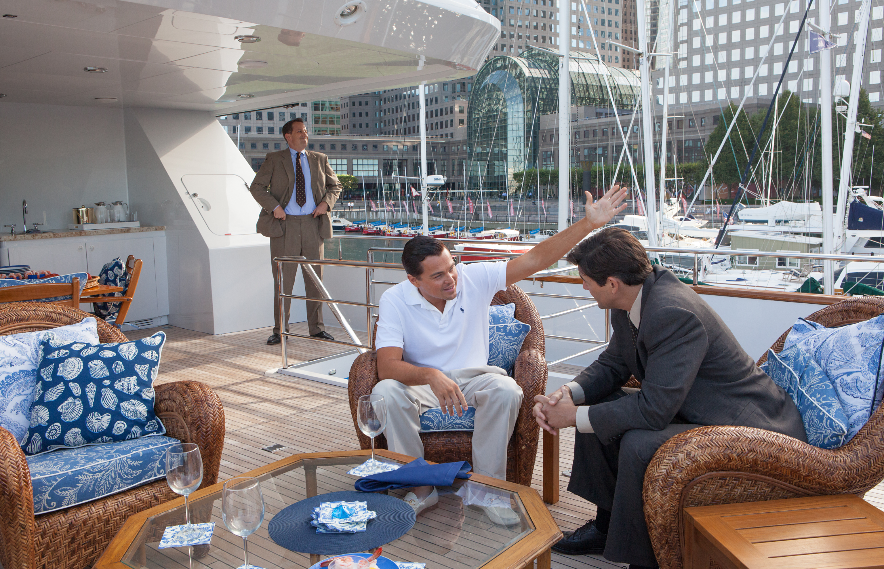 Jordan Belfort on a Yacht HD Wallpaper