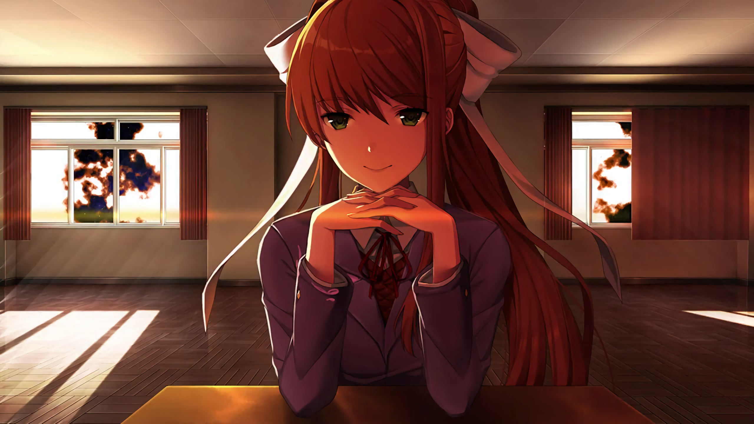 Monika from Doki Doki Literature Club! HD Wallpaper
