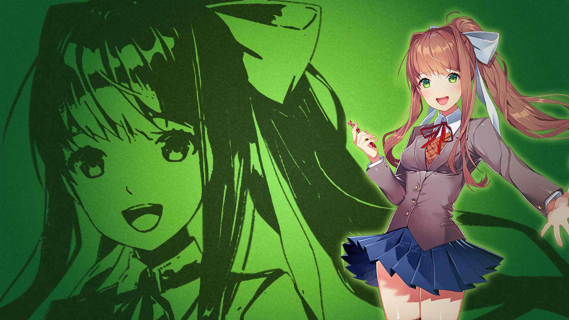 Monika from Doki Doki Literature Club! HD Wallpaper