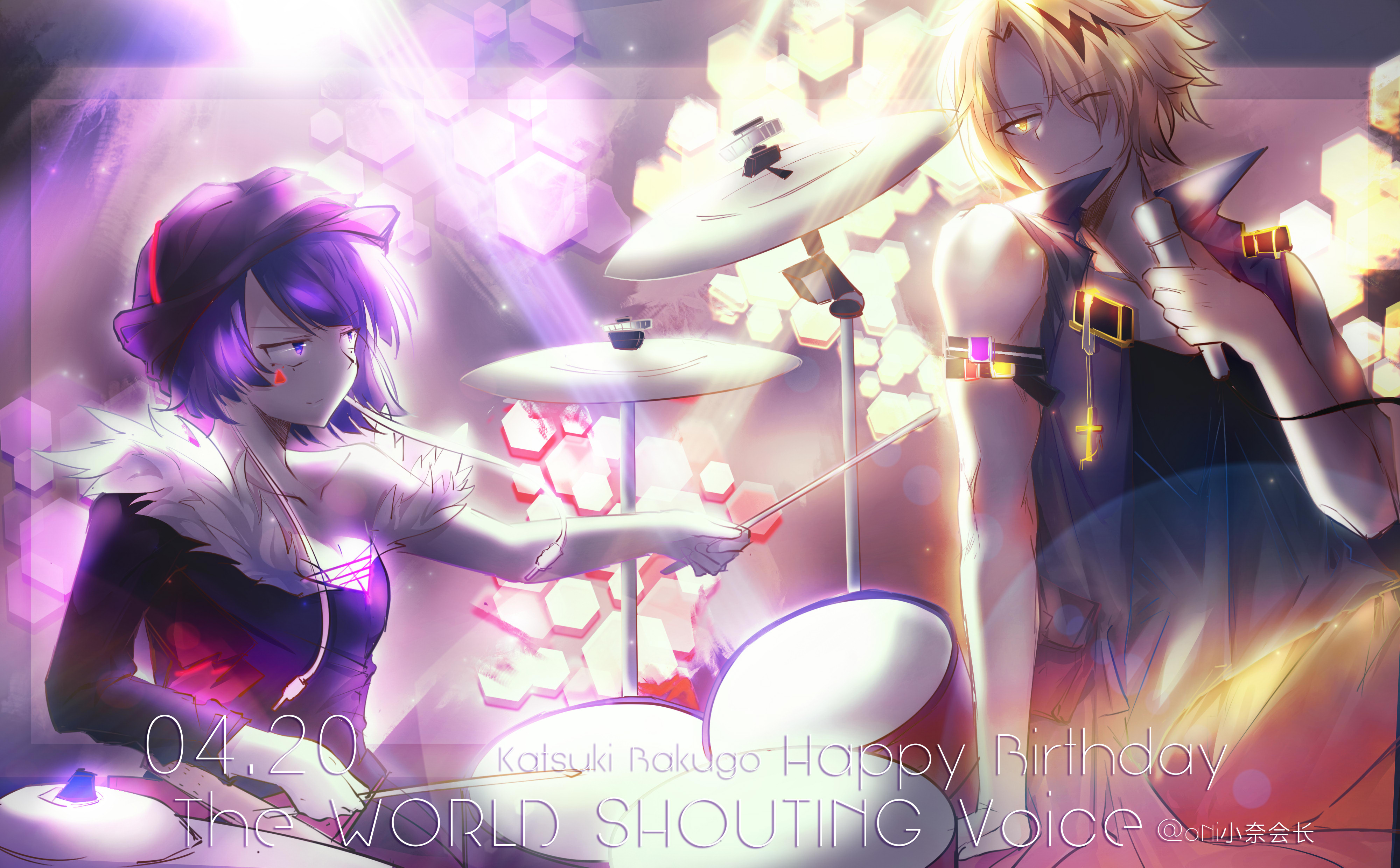Kyoka Jiro and Denki Kaminari from My Hero Academia HD Wallpaper