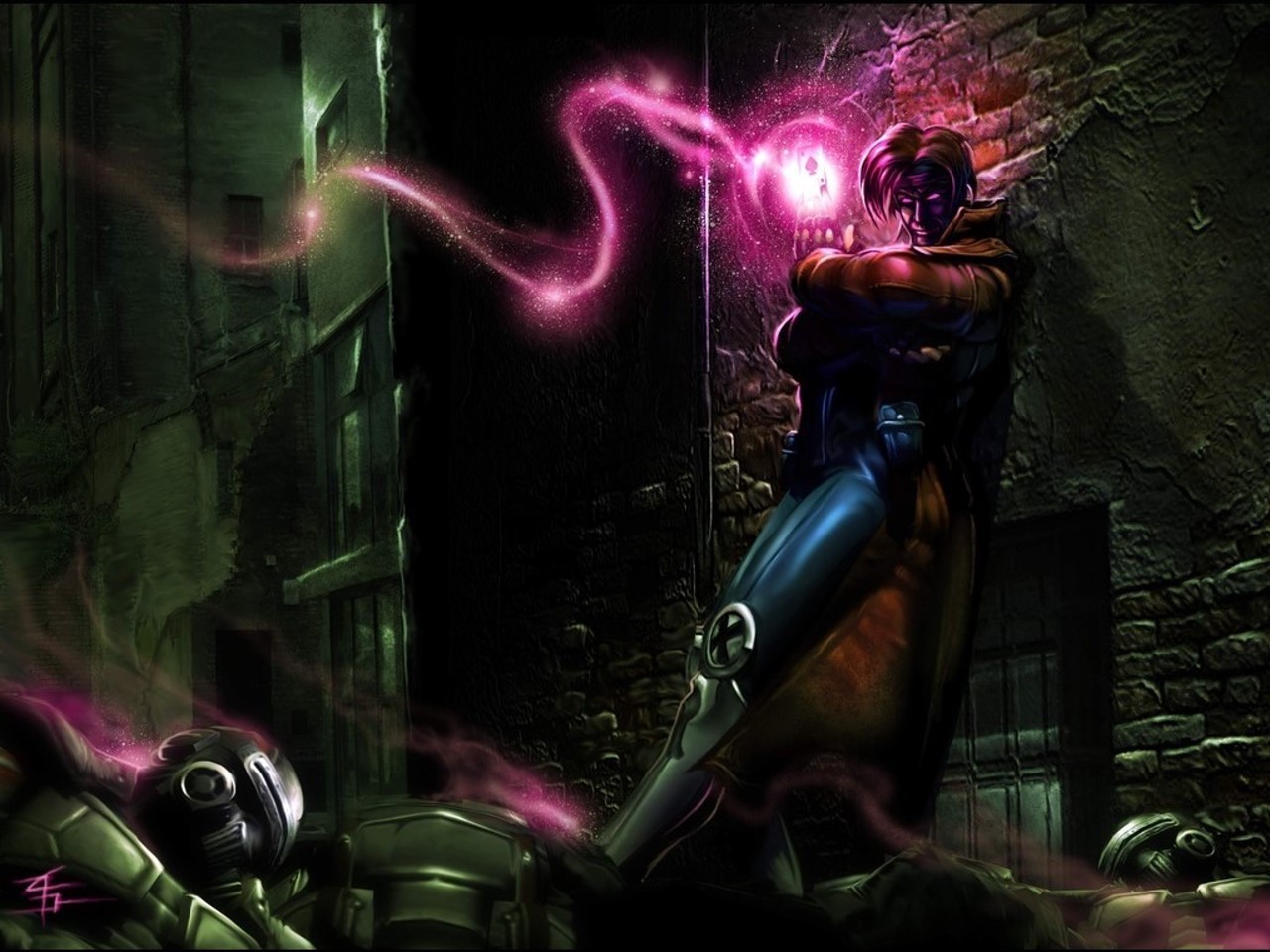 Gambit from X-Men using kinetic energy HD Wallpaper