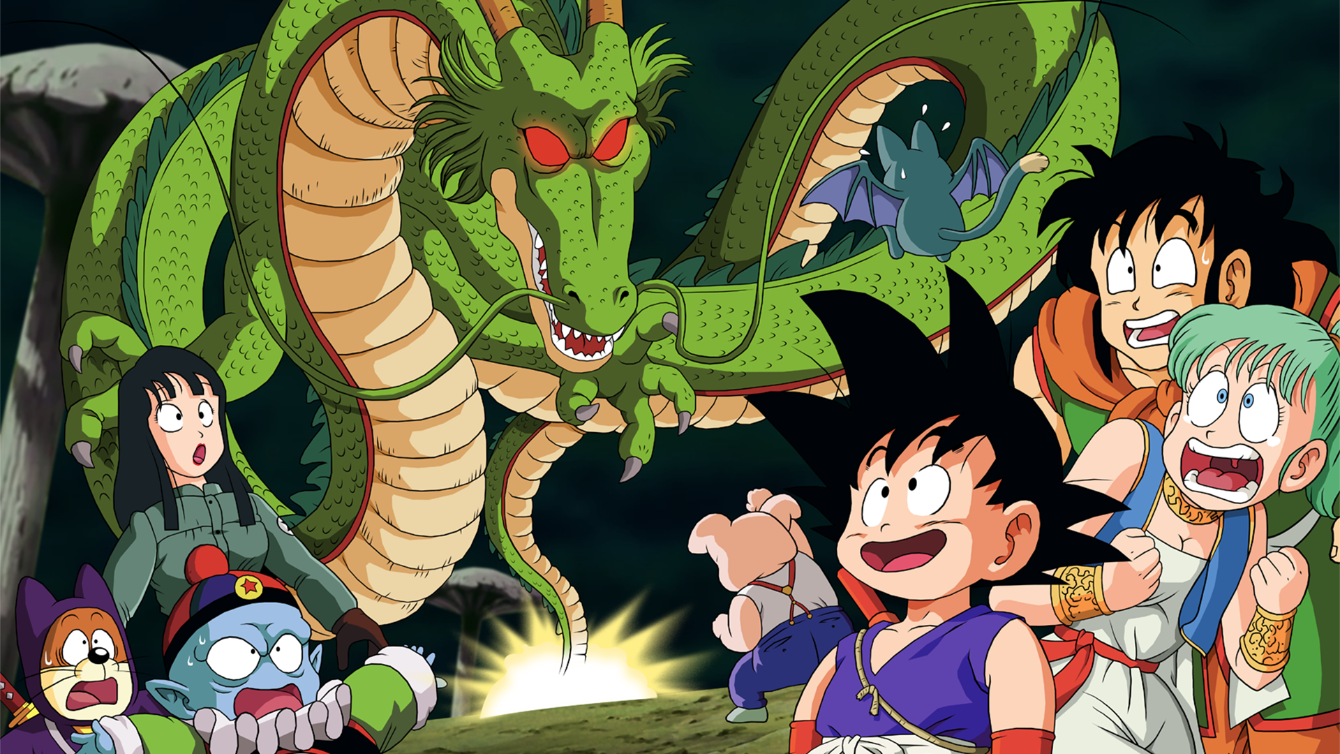 Shenron and characters from Dragon Ball HD Wallpaper