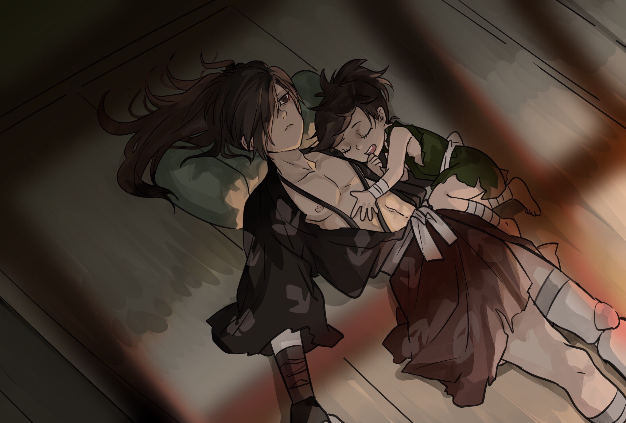 Hyakkimaru and Dororo from Dororo sleeping HD Wallpaper