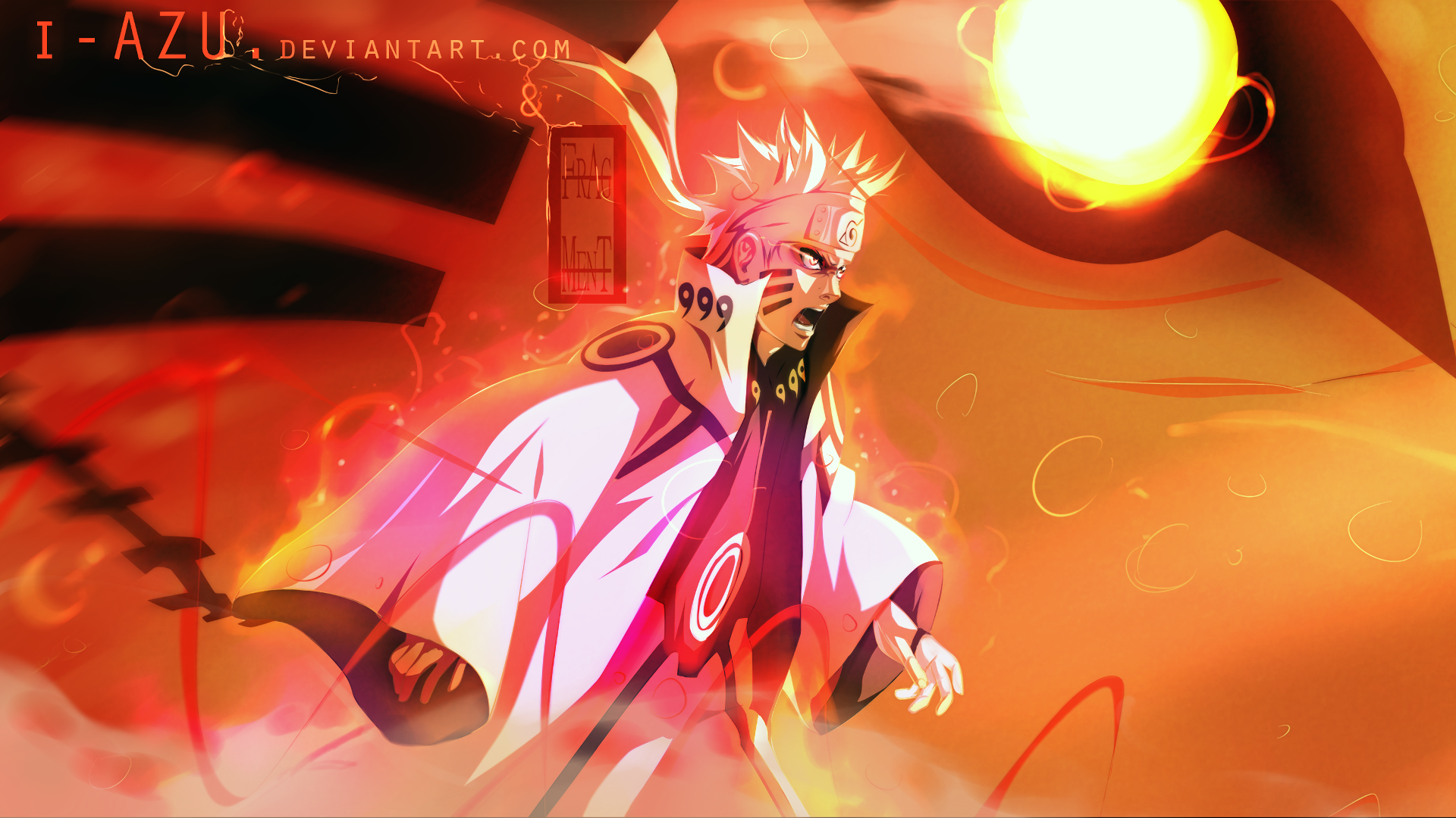 Naruto Uzumaki from Naruto in Kyuubi form HD Wallpaper