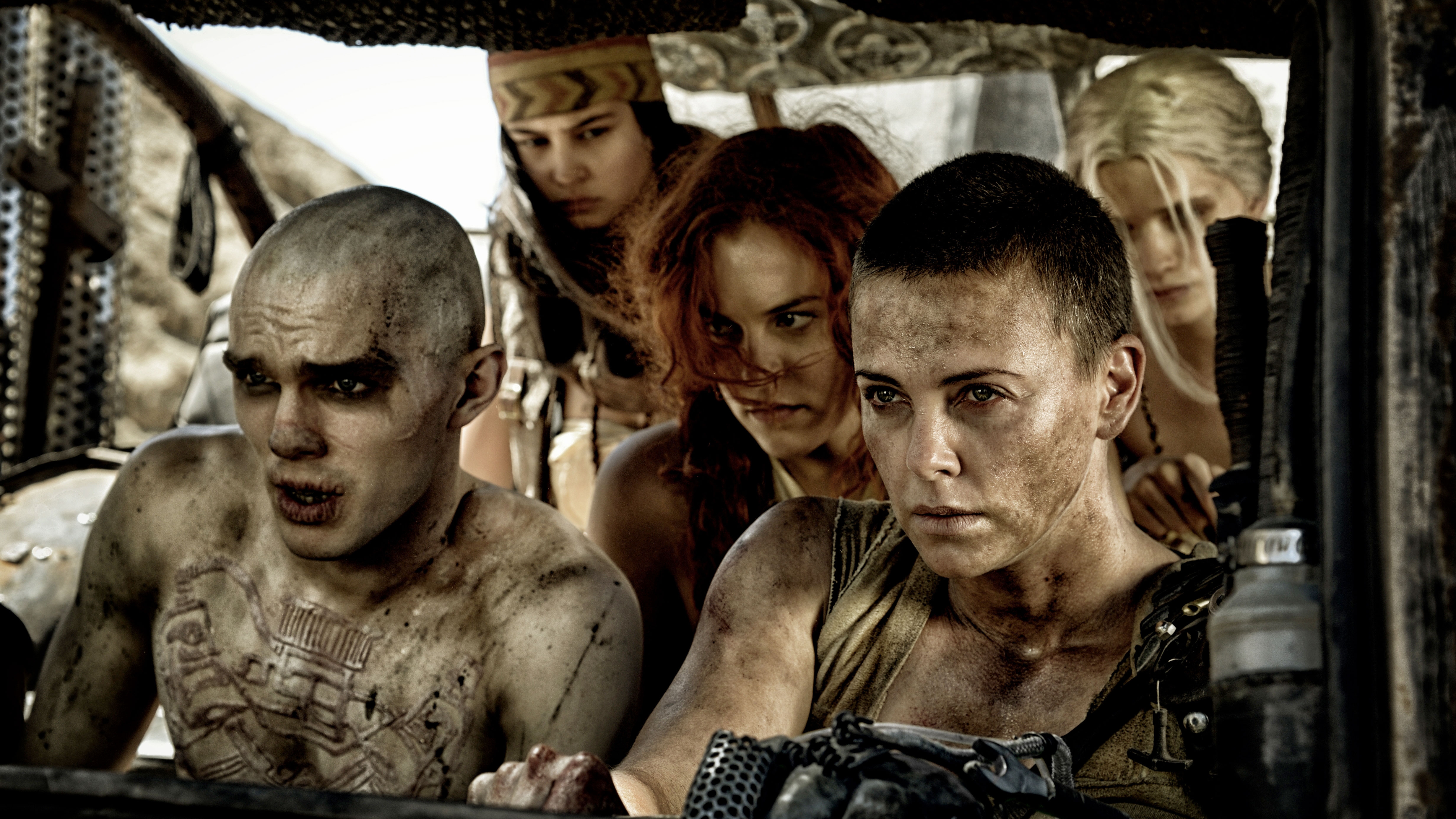 Imperator Furiosa and other characters in a vehicle HD Wallpaper