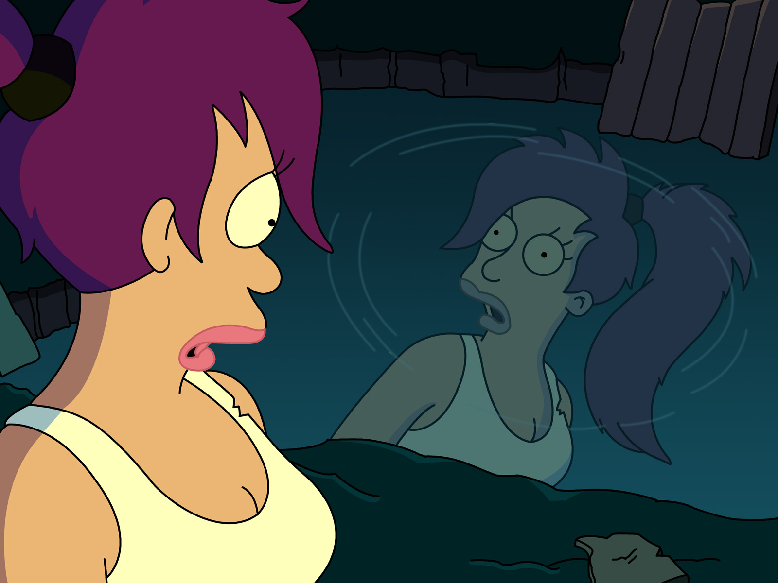Leela from Futurama in water HD Wallpaper