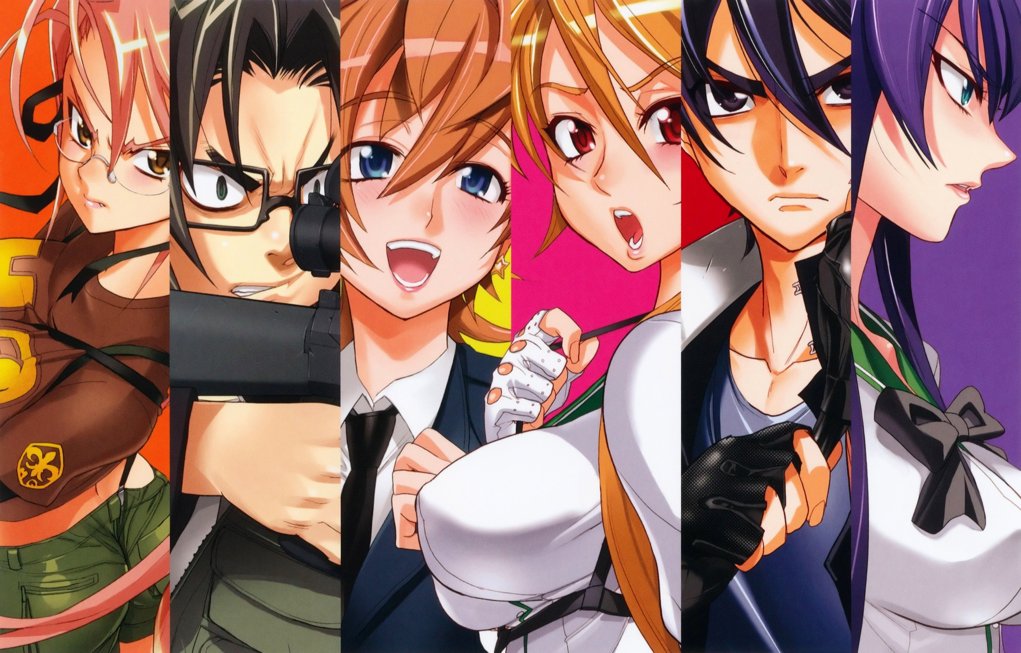 Characters from Highschool of the Dead HD Wallpaper