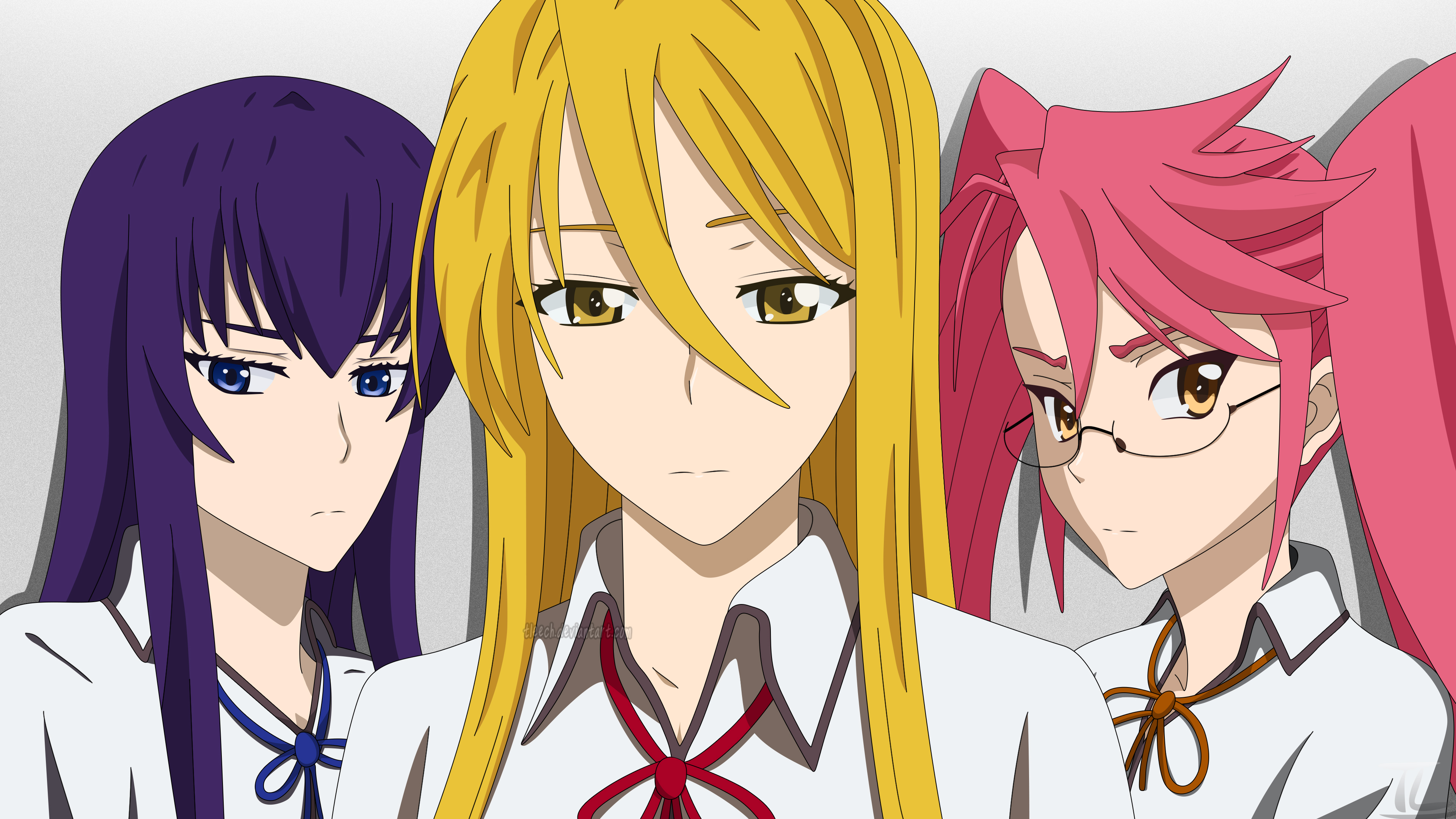Saeko Busujima and friends HD Wallpaper