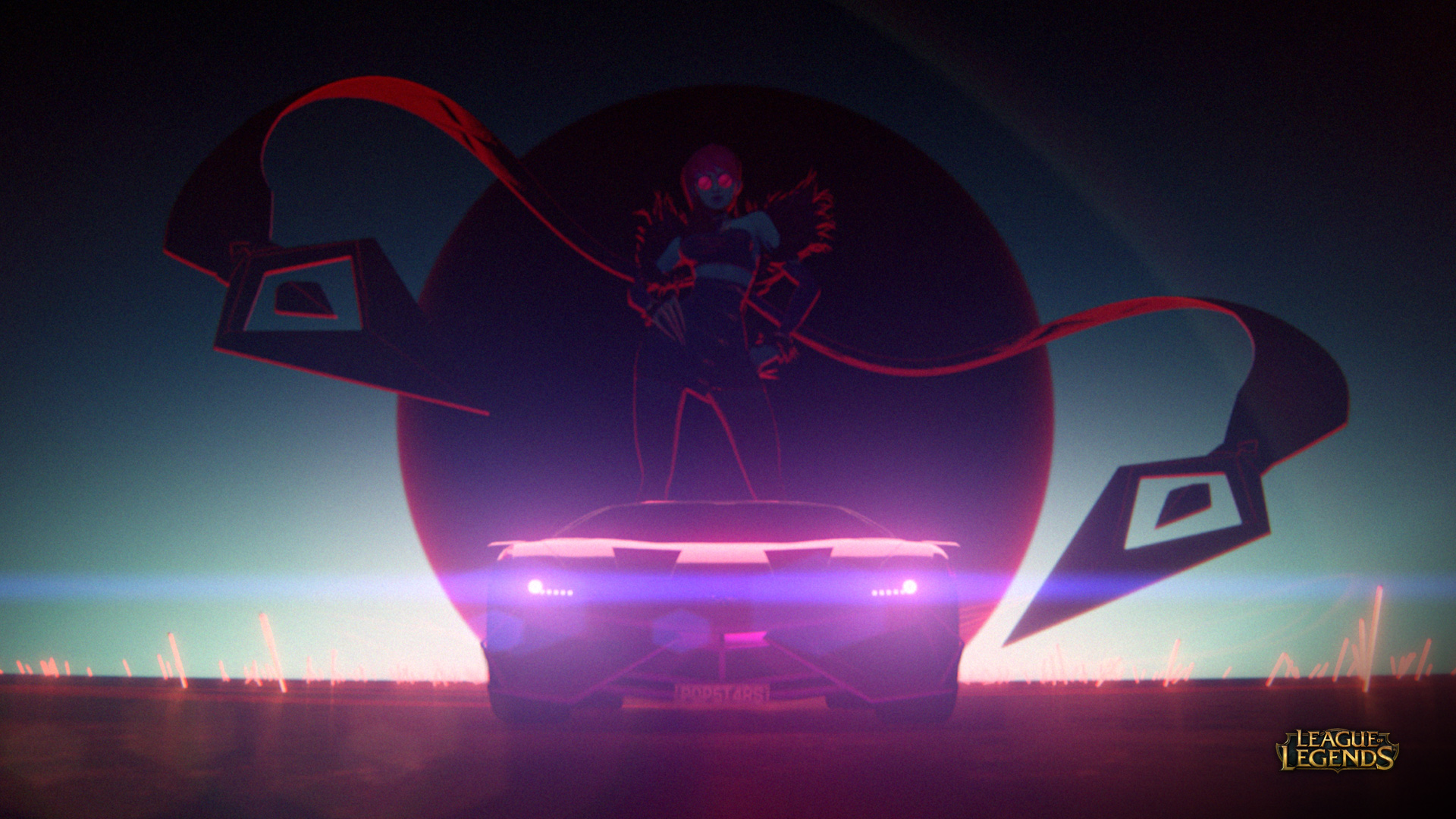 Evelynn from League of Legends on a car HD Wallpaper