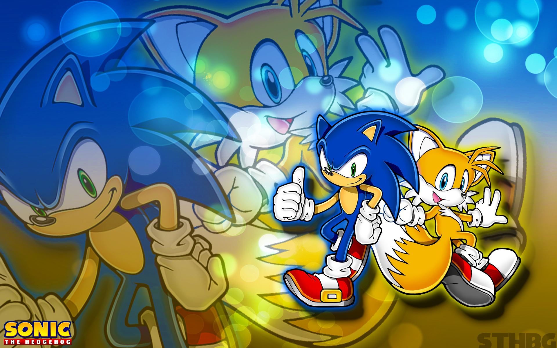Sonic the Hedgehog and Tails from Sonic the Hedgehog HD Wallpaper