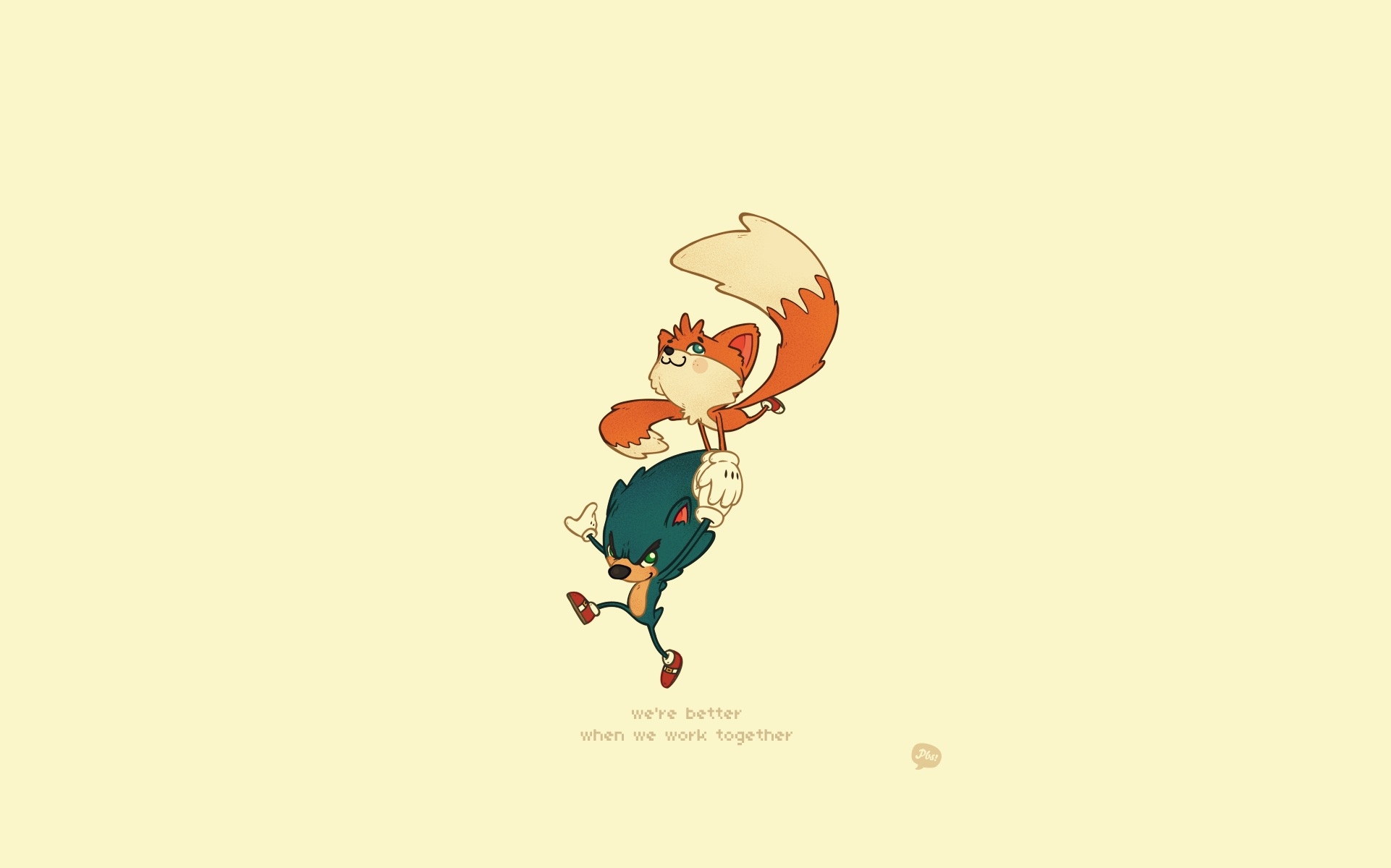 Sonic the Hedgehog and Tails from Sonic the Hedgehog HD Wallpaper