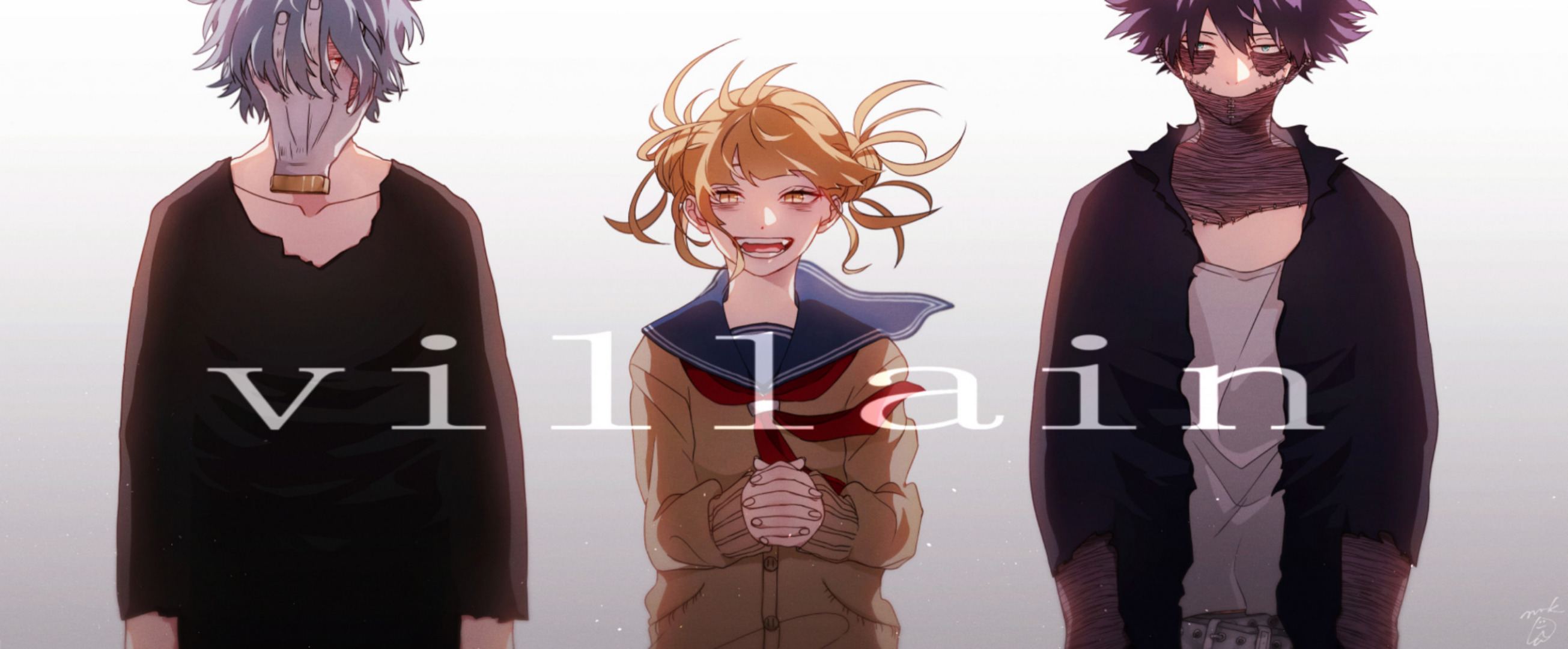 Villains Tomura Shigaraki, Himiko Toga, and Dabi from My Hero Academia HD Wallpaper