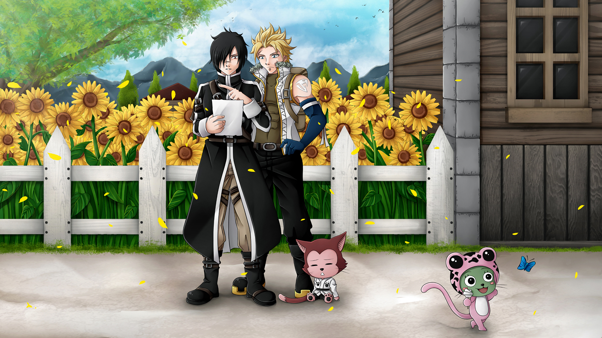Lector from Fairy Tail with a companion HD Wallpaper