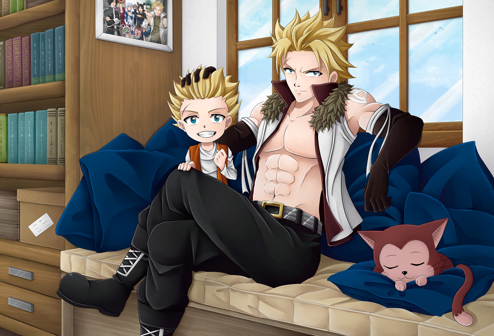 Lector and a boy from Fairy Tail HD Wallpaper