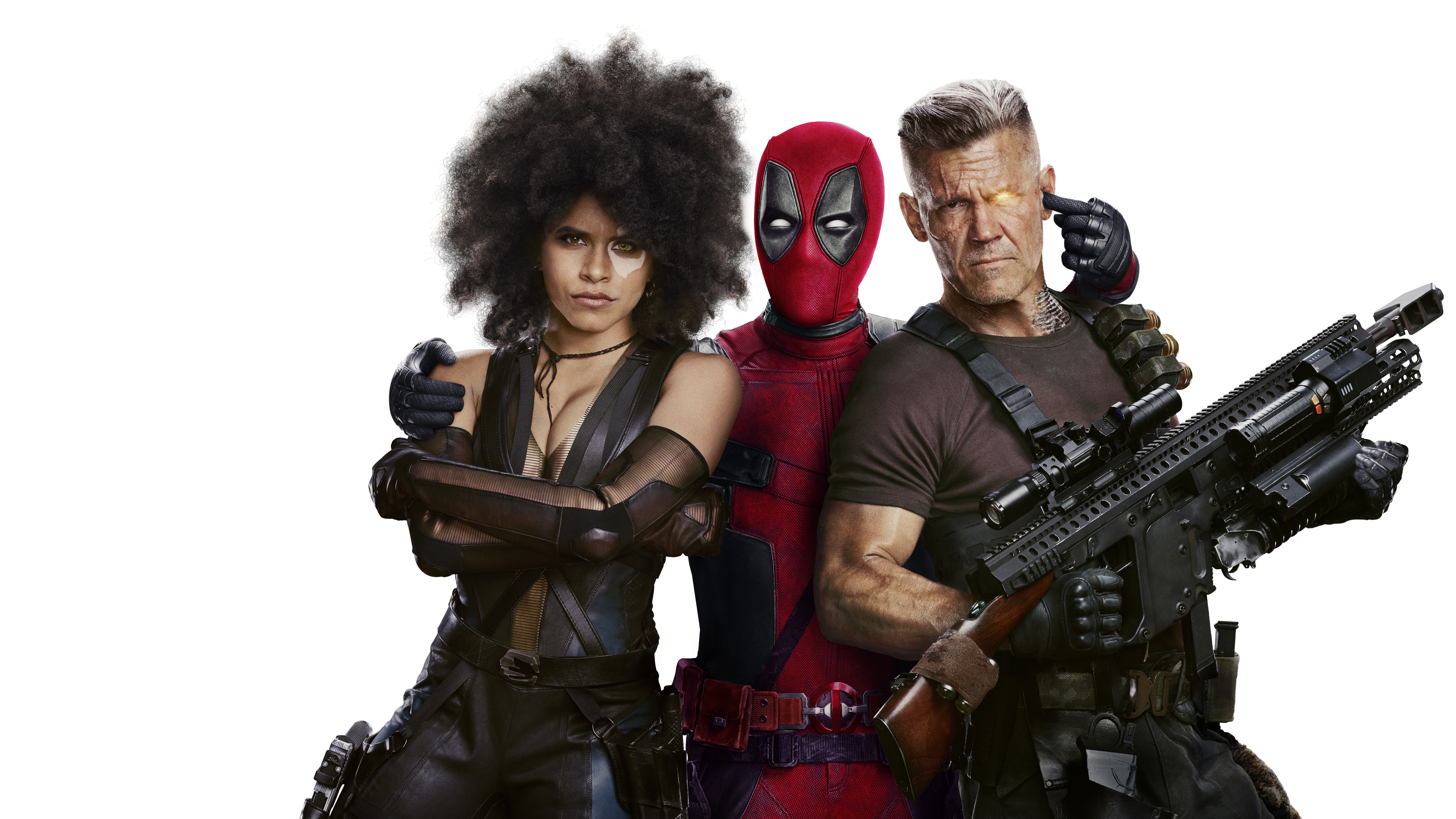 Domino, Deadpool, and Cable from Deadpool 2 HD Wallpaper