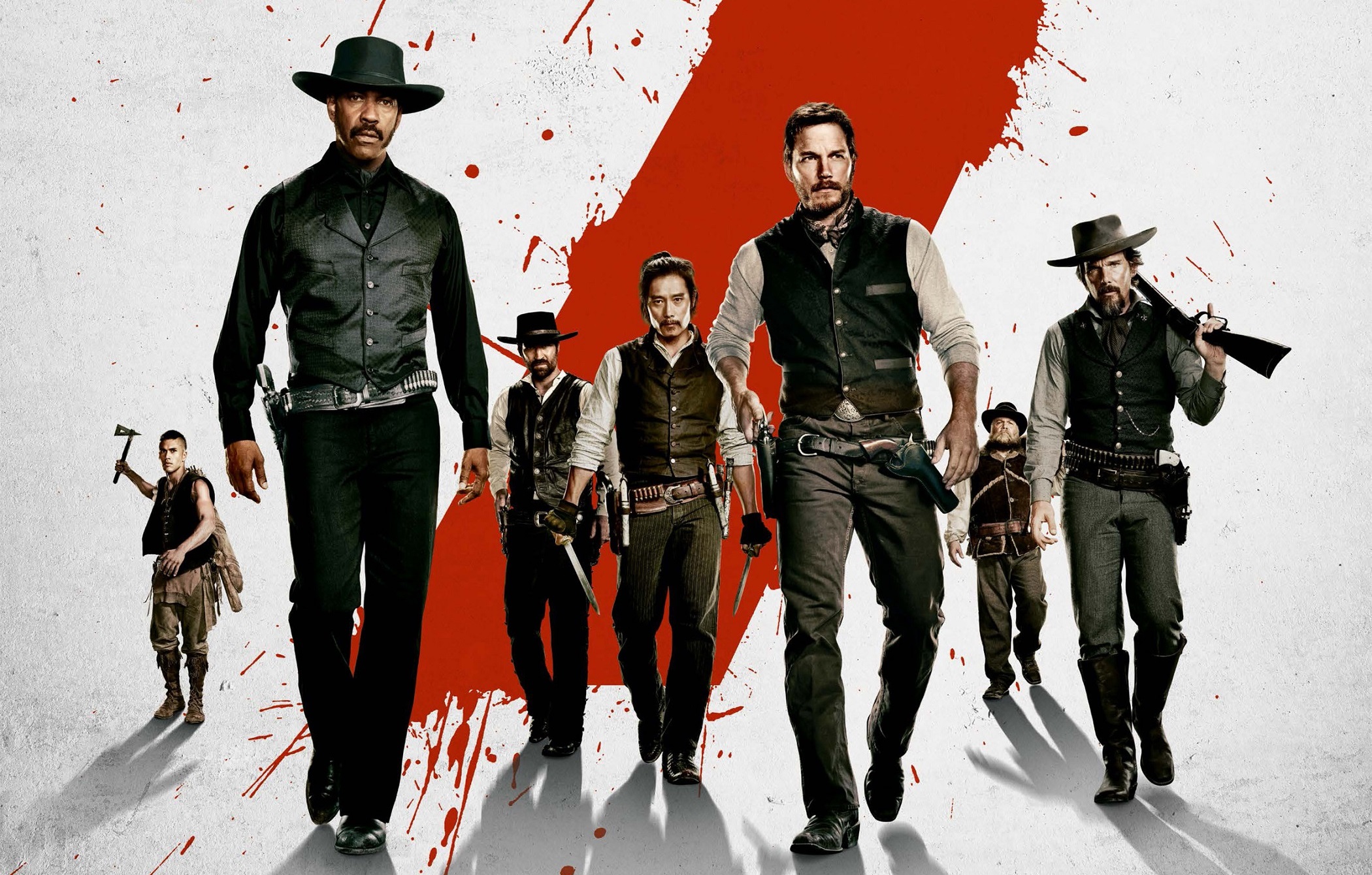 The Magnificent Seven cast walking forward HD Wallpaper