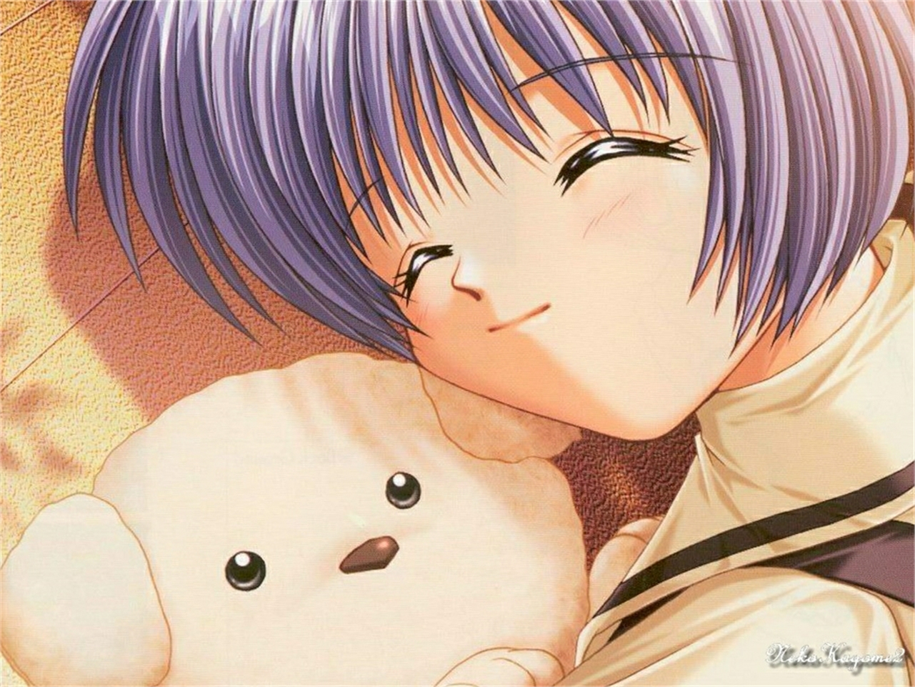 Kano Kirishima with a plush toy HD Wallpaper