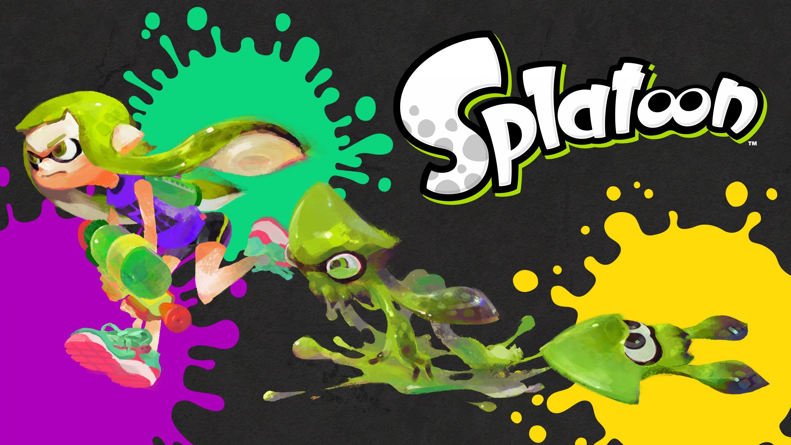 Inkling and squids from Splatoon HD Wallpaper