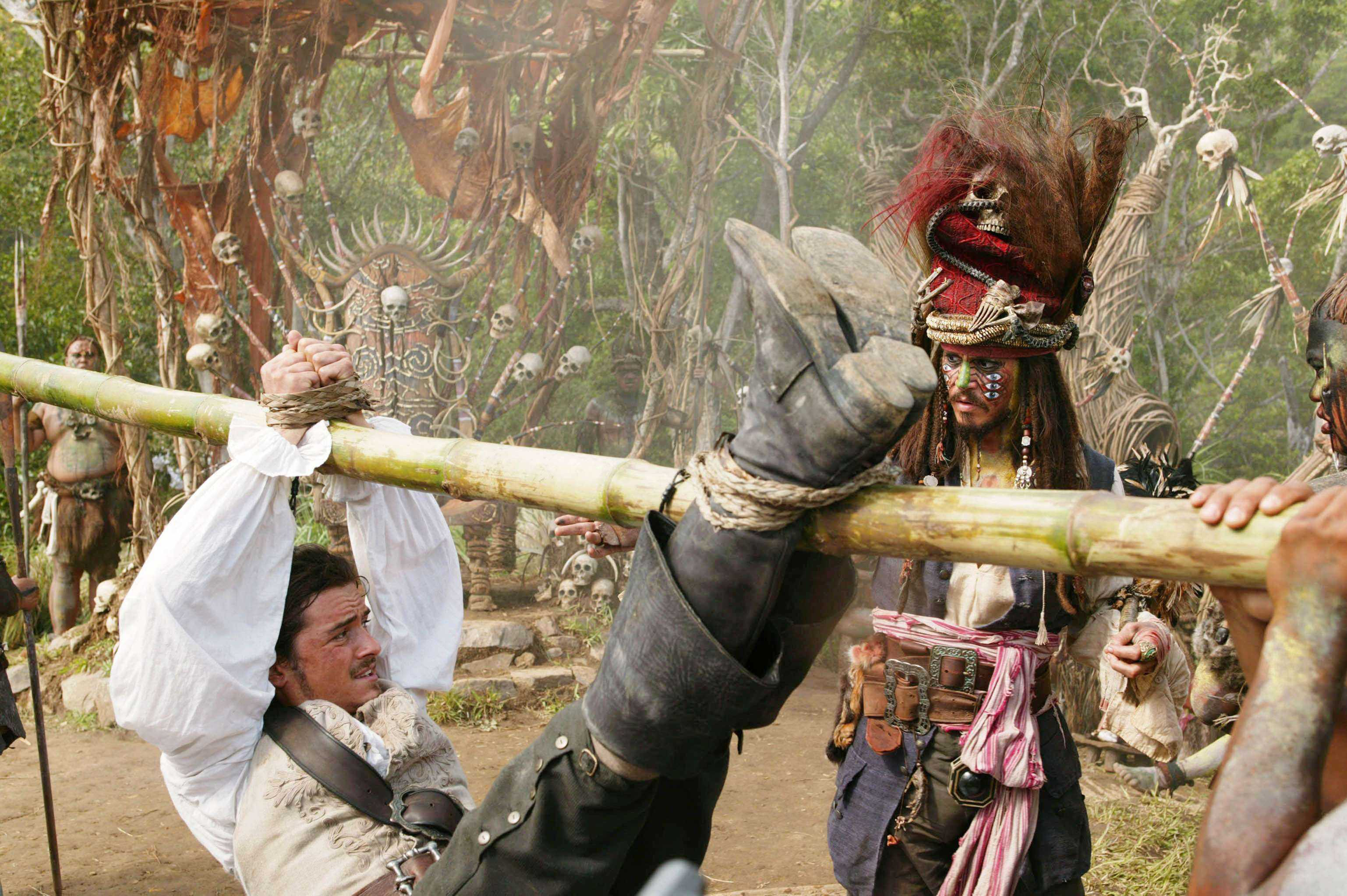 Will Turner and Jack Sparrow in Pirates of the Caribbean HD Wallpaper
