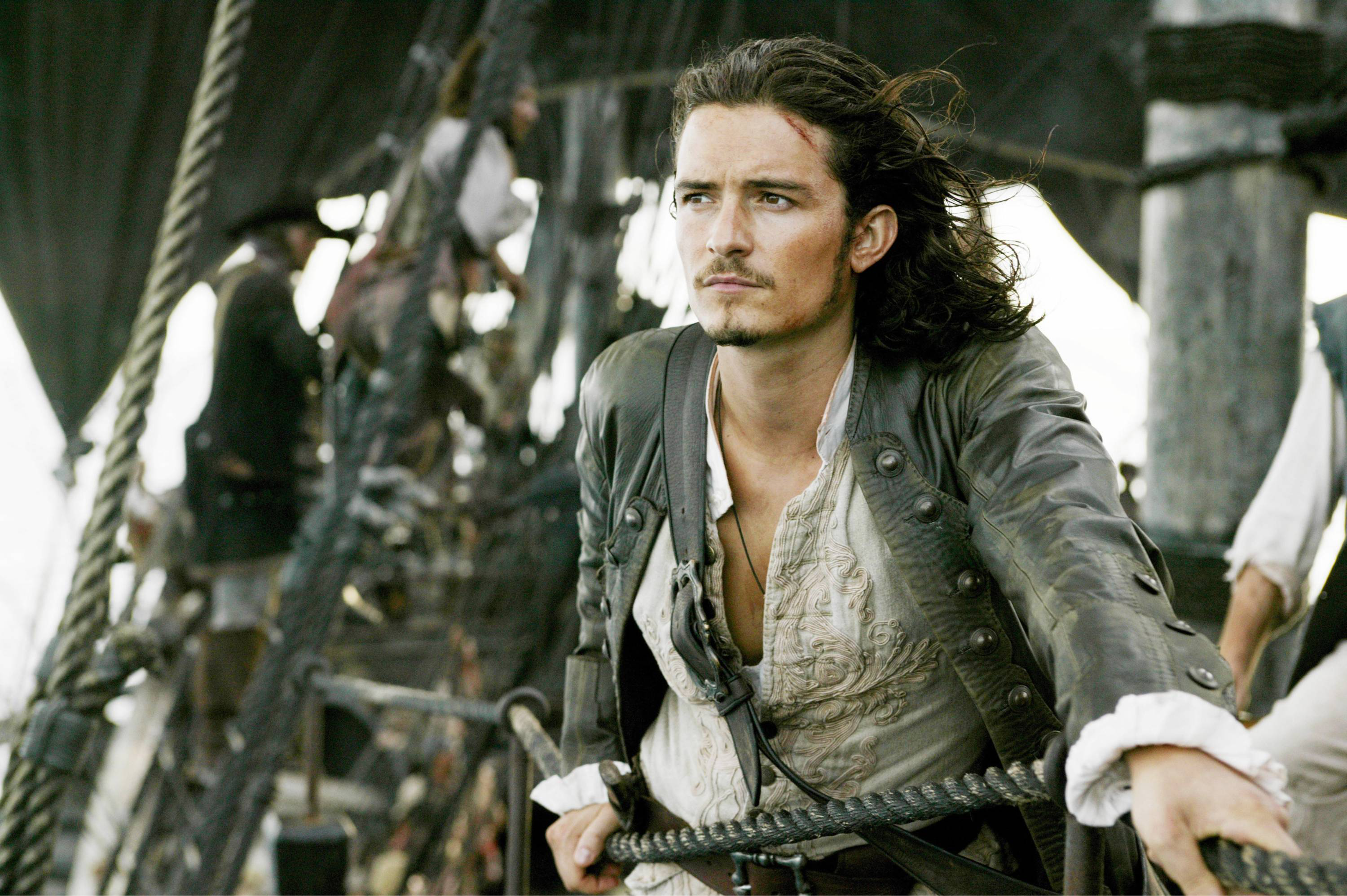 Will Turner from Pirates of the Caribbean on a ship HD Wallpaper