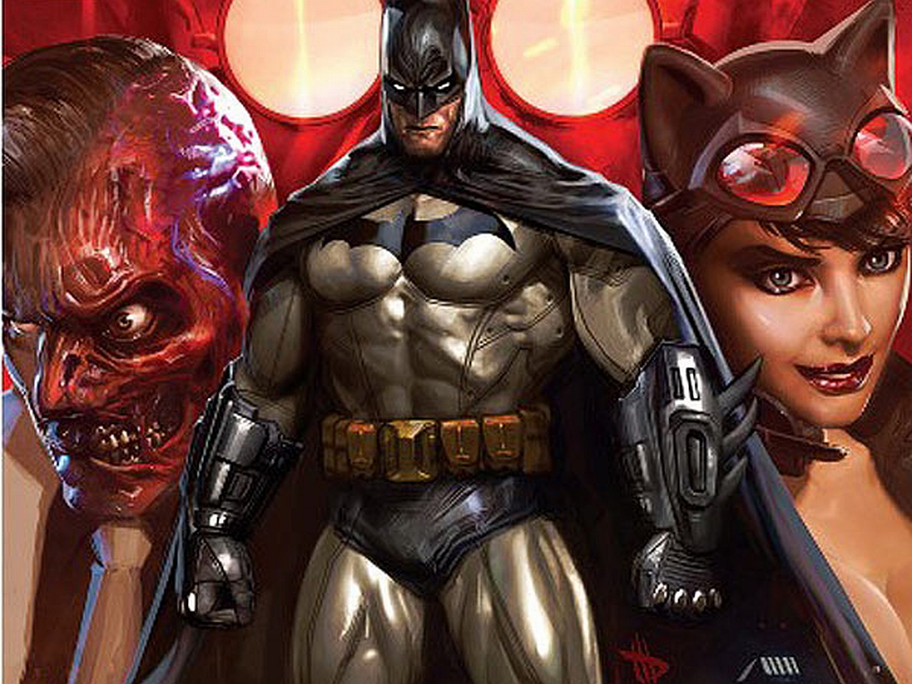 Batman, Catwoman, and Two-Face HD Wallpaper