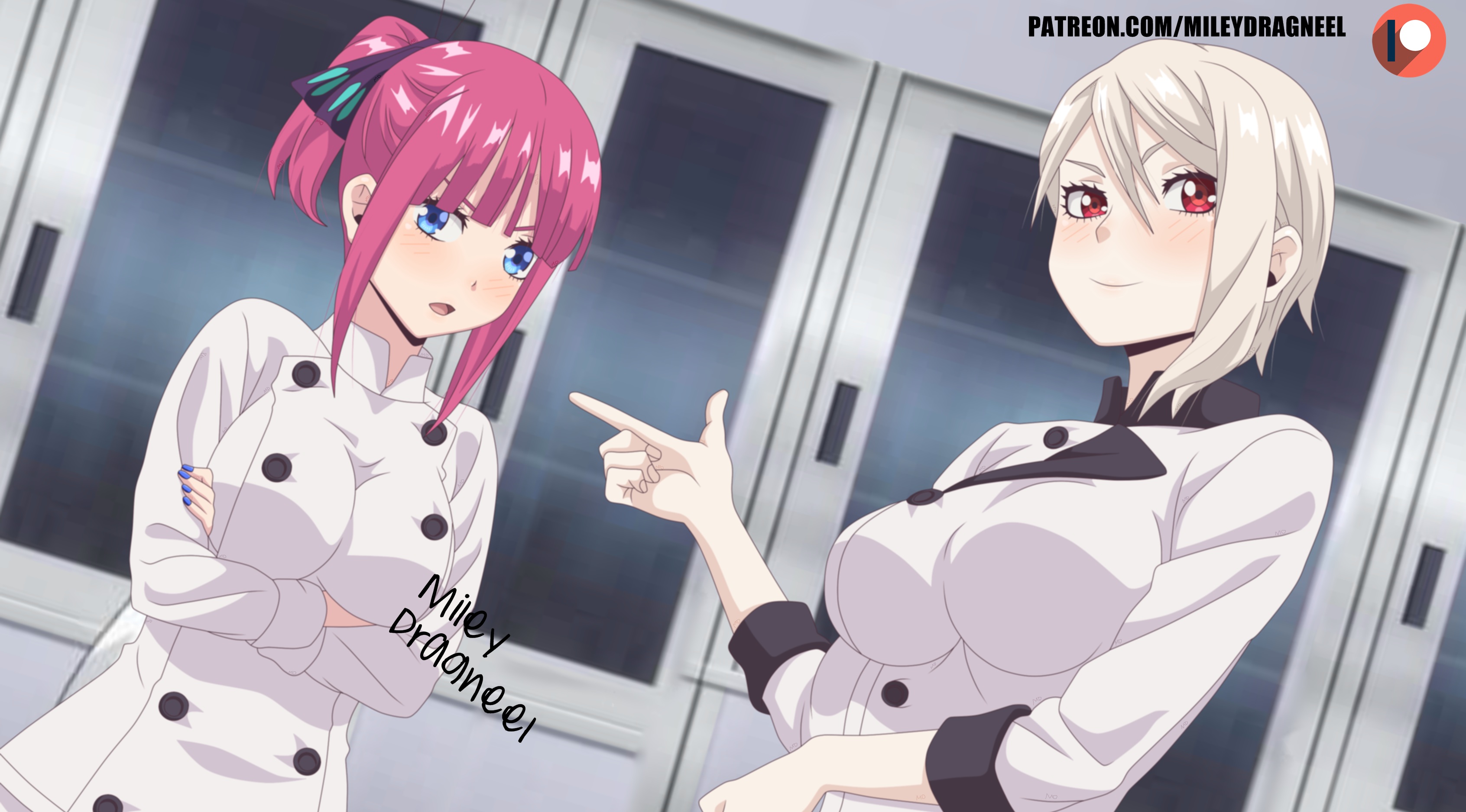 Nino Nakano and Chef from The Quintessential Quintuplets HD Wallpaper
