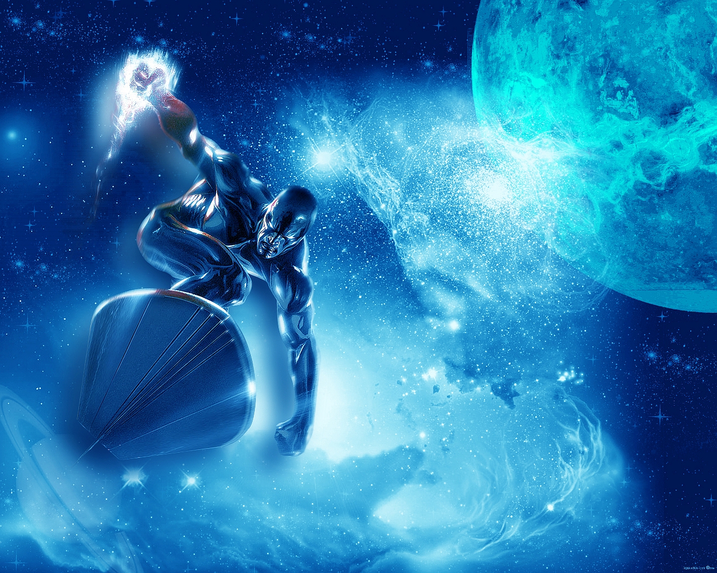 Silver Surfer in Space HD Wallpaper