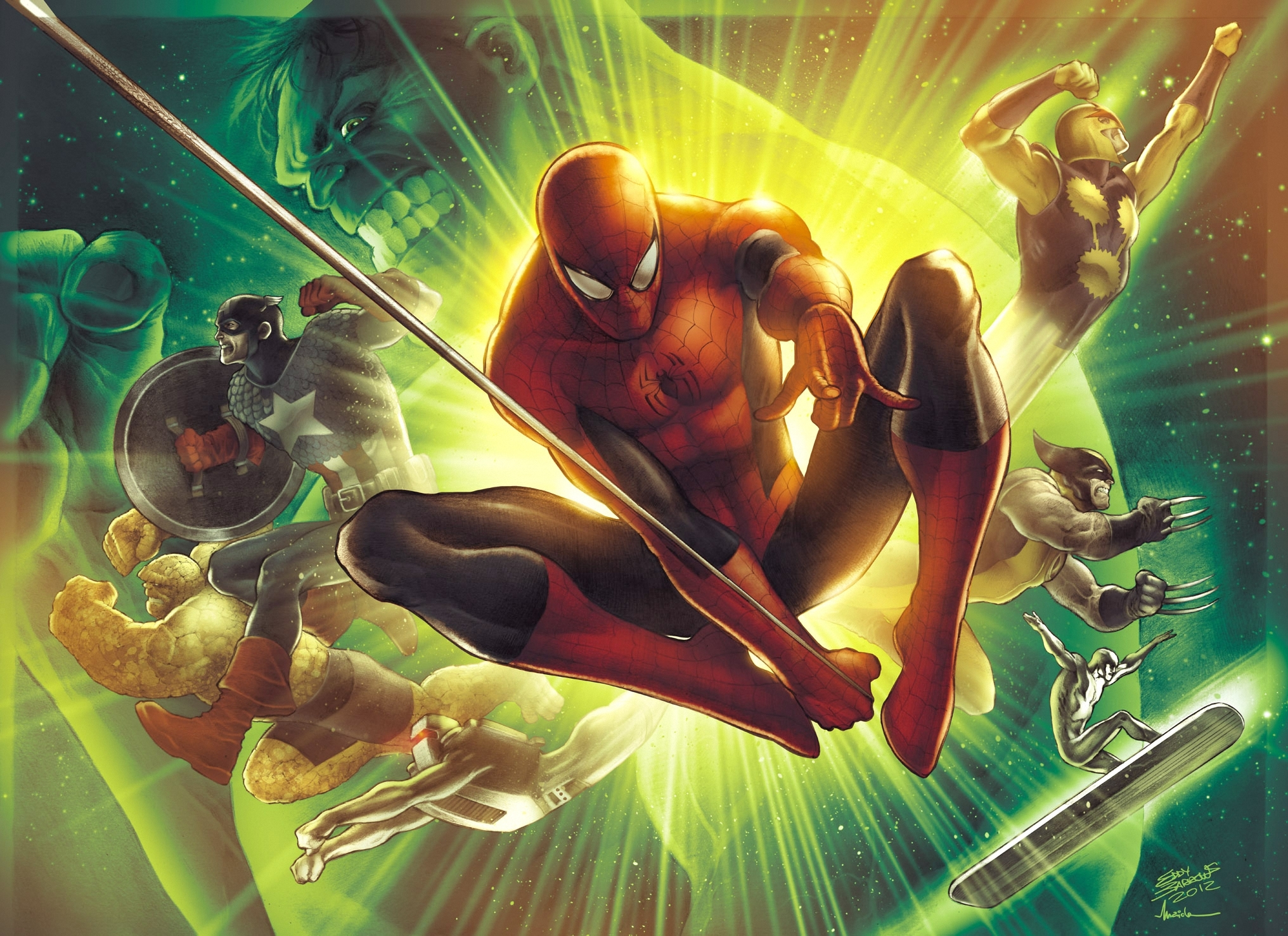 Marvel Superheroes Assemble HD Wallpaper