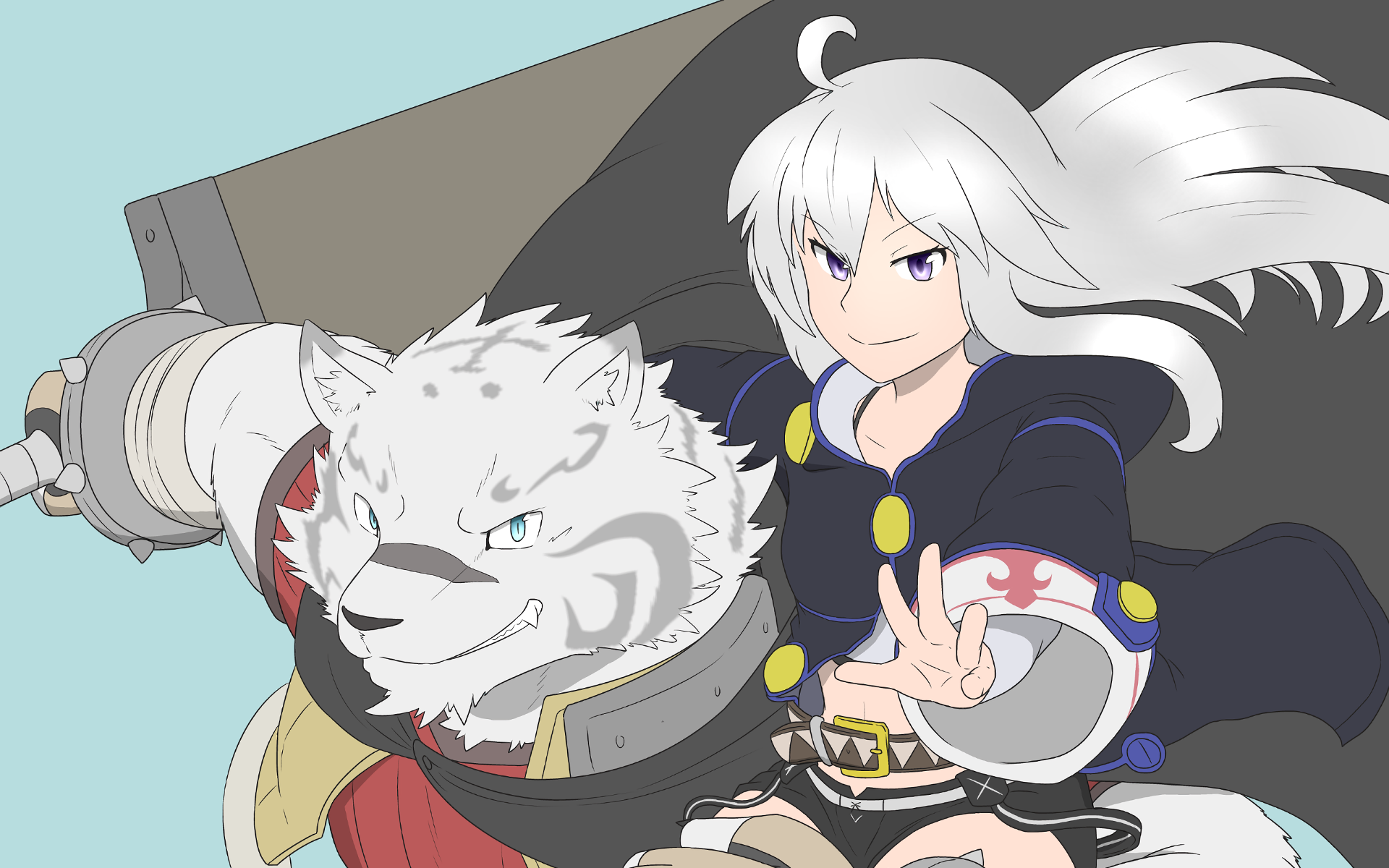 Zero and Merc from Grimoire of Zero HD Wallpaper