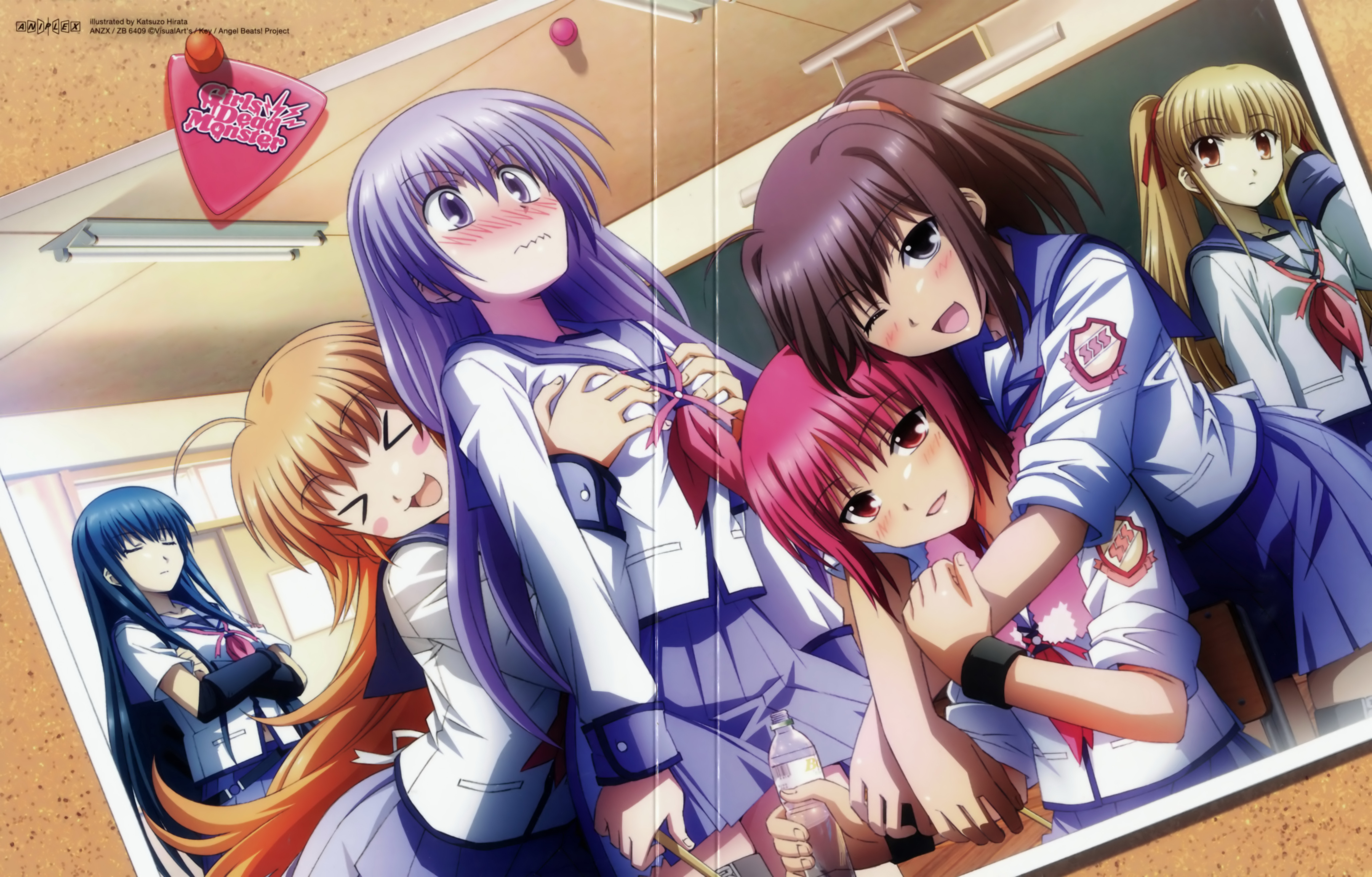 Angel Beats! Masami Iwasawa and friends HD Wallpaper