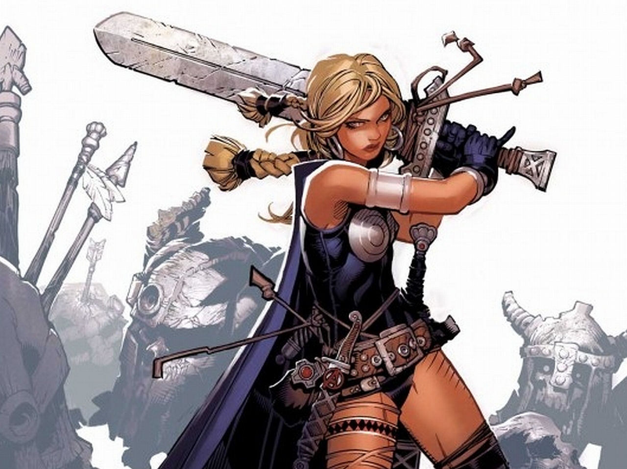Valkyrie with a sword HD Wallpaper
