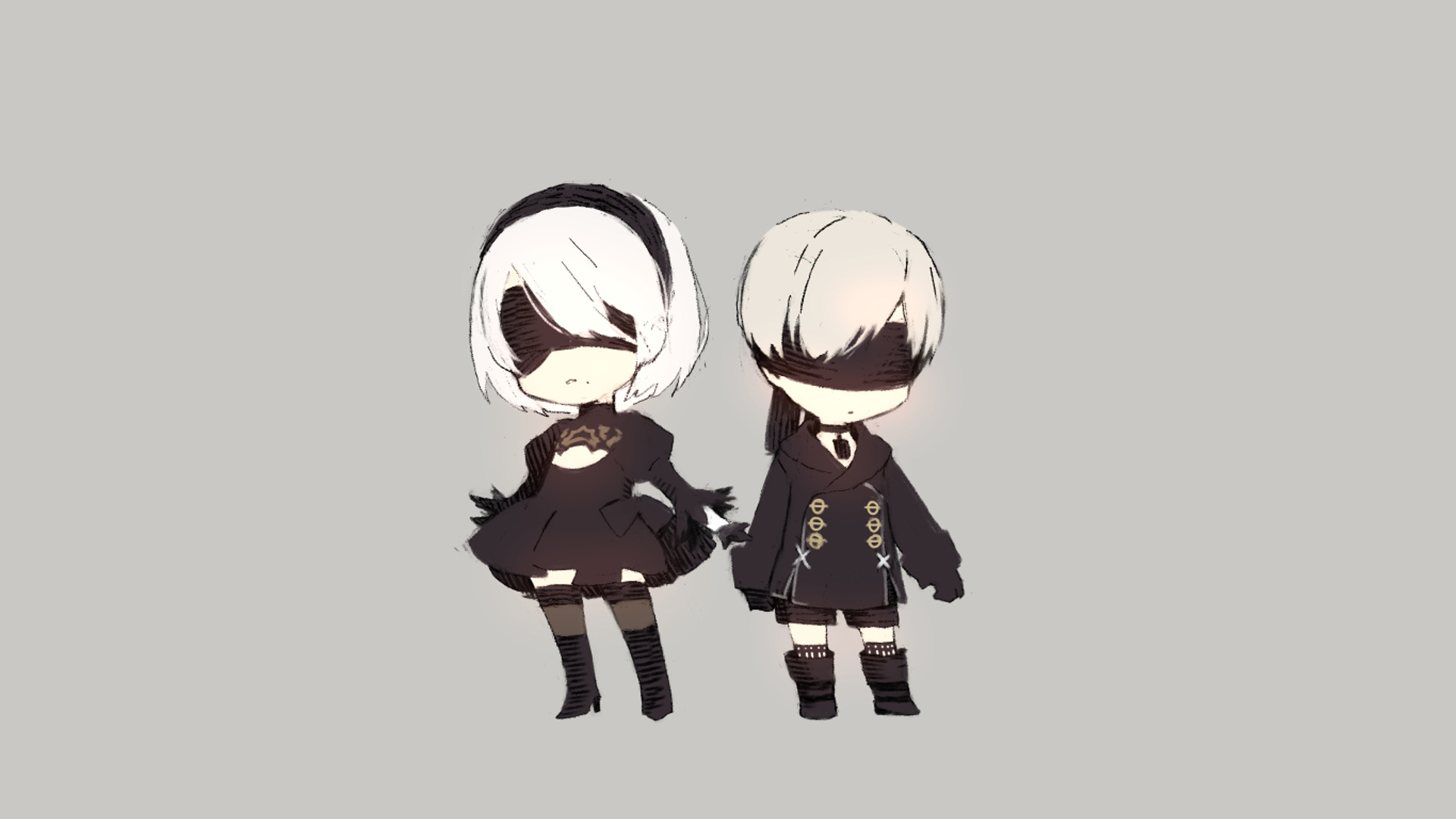 YoRHa No. 9 Type S and 2B from Nier: Automata HD Wallpaper