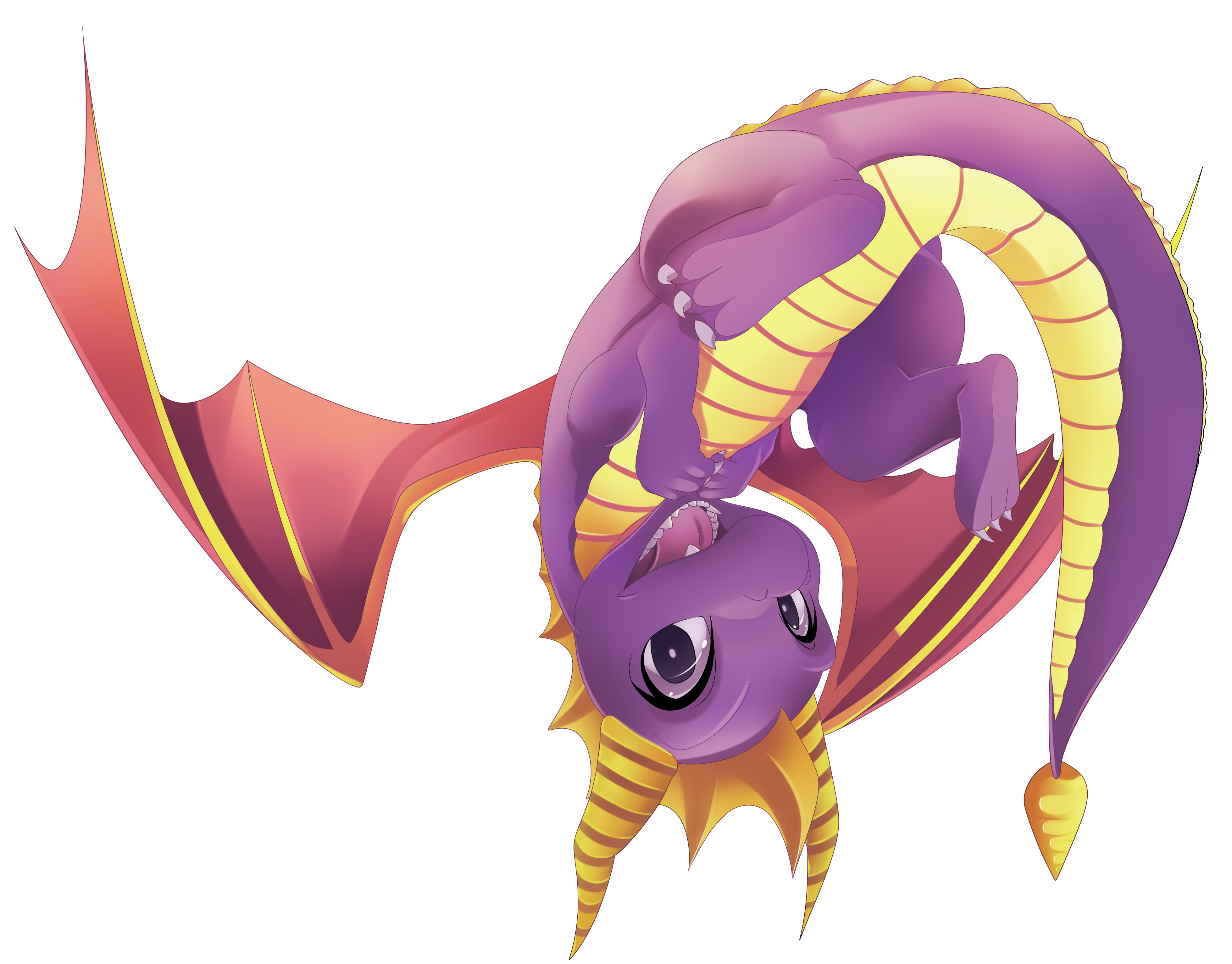 Spyro the Dragon hanging upside down HD Wallpaper