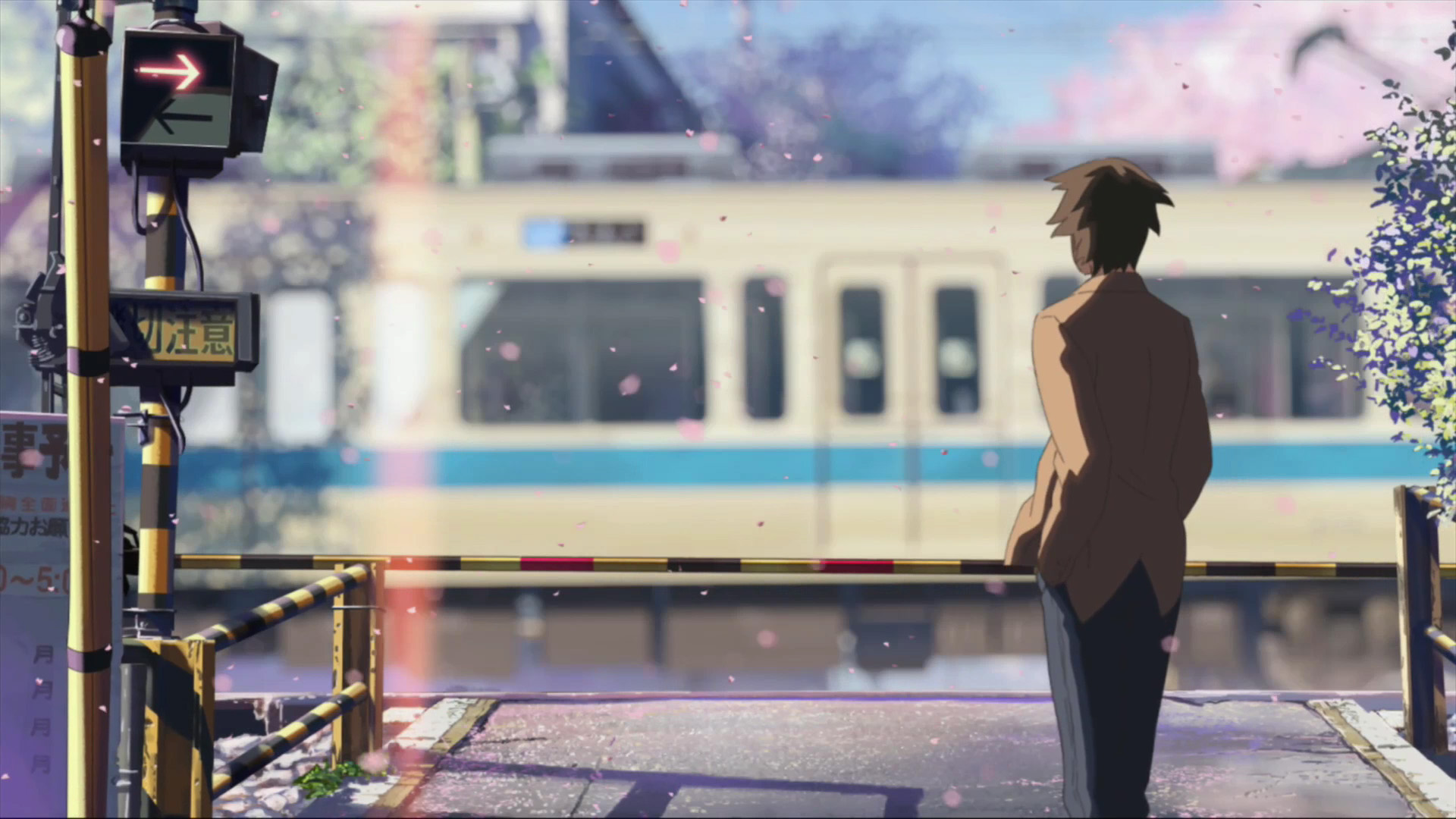 Takaki Touno at a Train Station HD Wallpaper