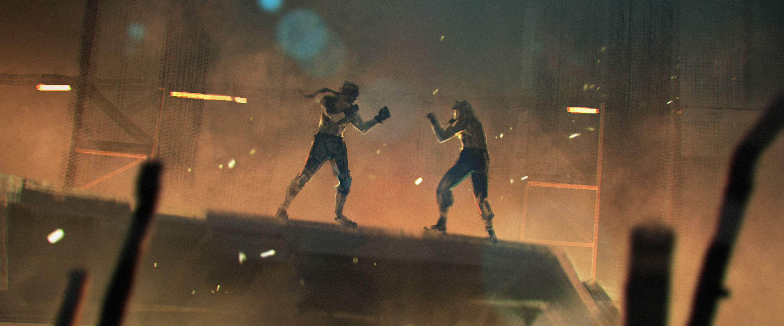 Solid Snake fighting in a gritty arena HD Wallpaper