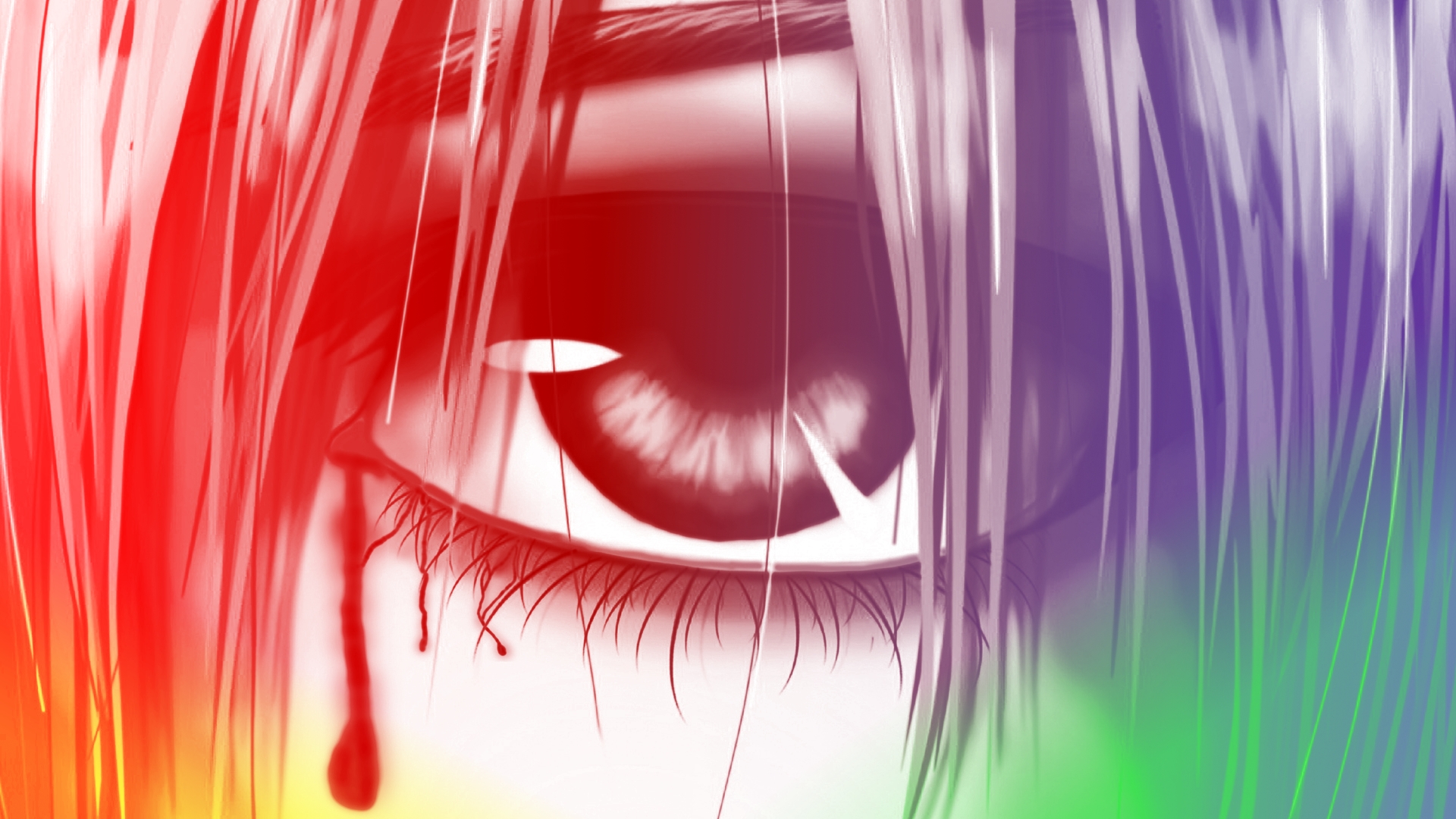 Lucy from Elfen Lied crying HD Wallpaper