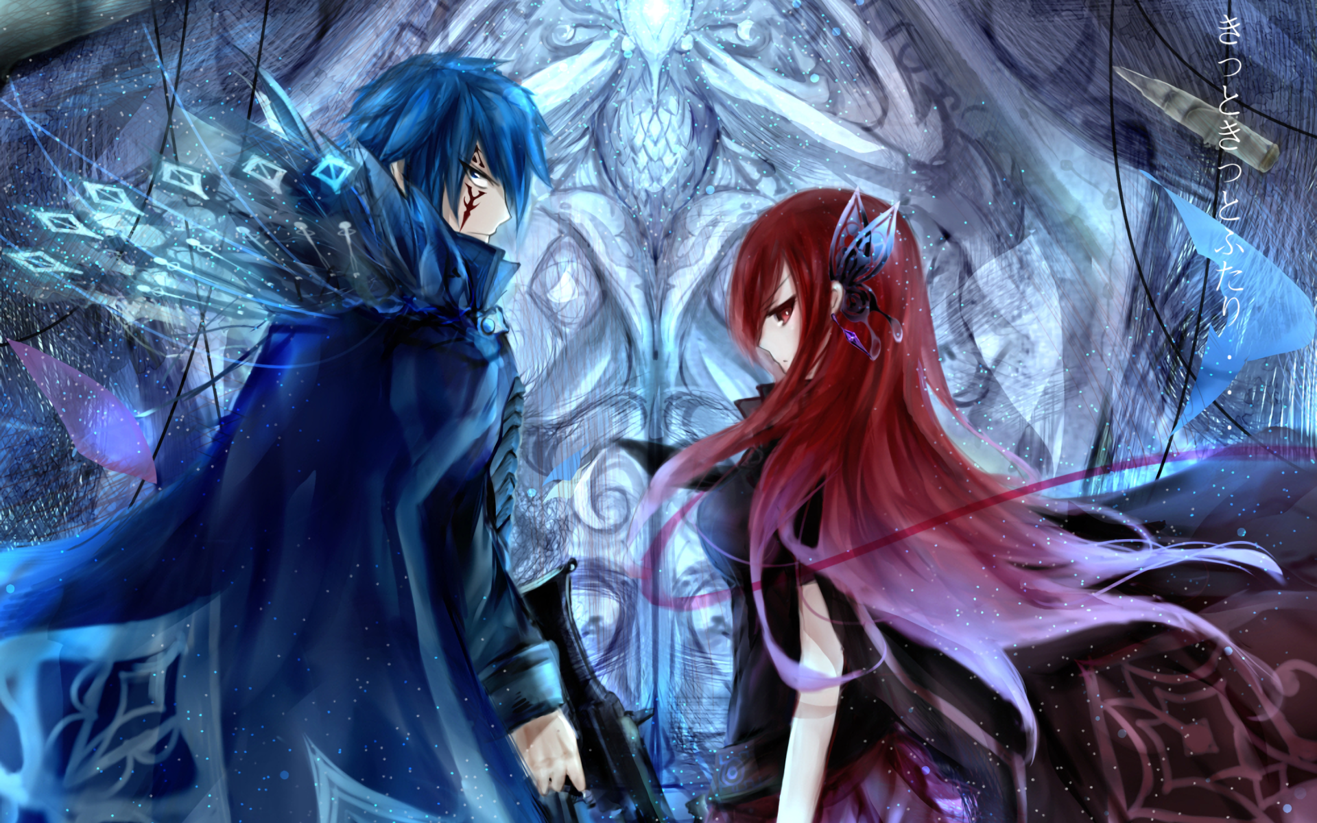 Jellal Fernandes and Erza Scarlet from Fairy Tail HD Wallpaper