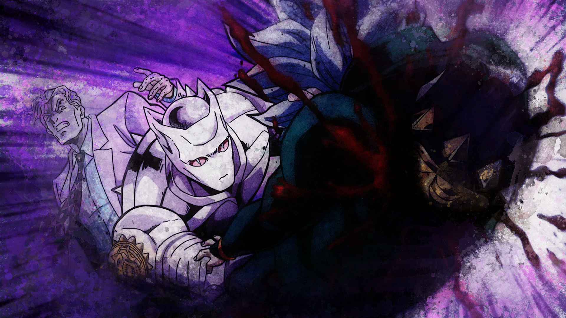 Yoshikage Kira and Killer Queen from JoJo's Bizarre Adventure HD Wallpaper