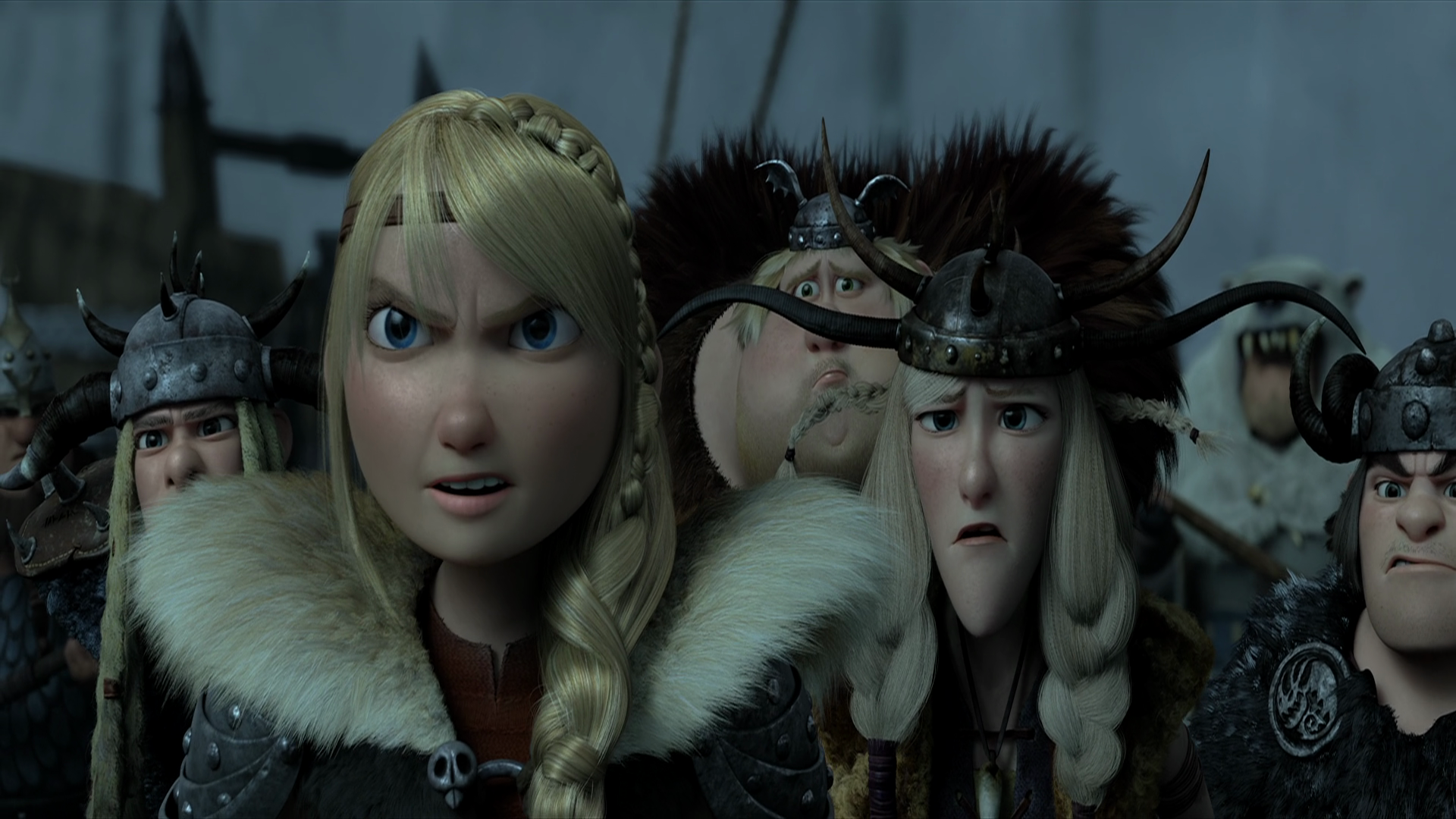 Astrid and Vikings from How to Train Your Dragon HD Wallpaper