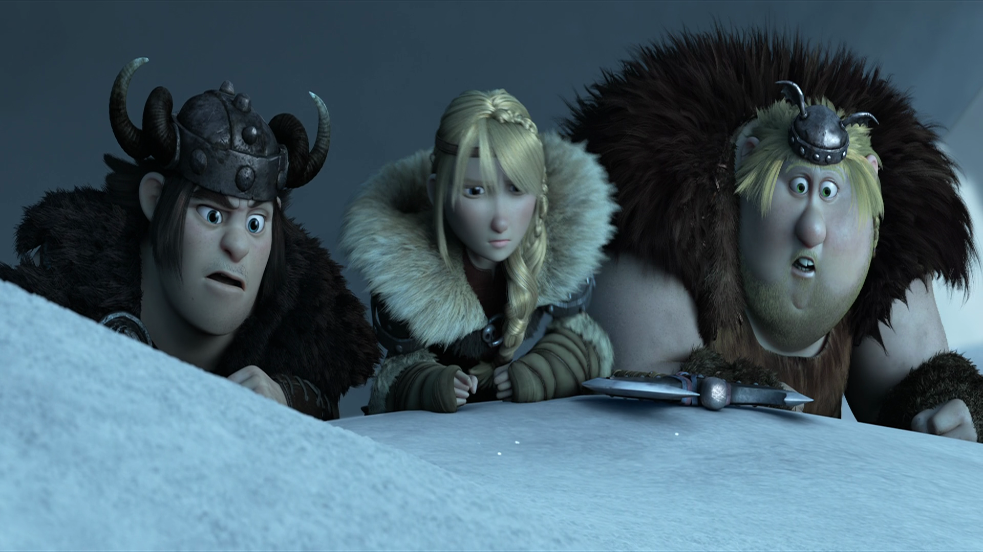 Astrid and Vikings in Snow HD Wallpaper