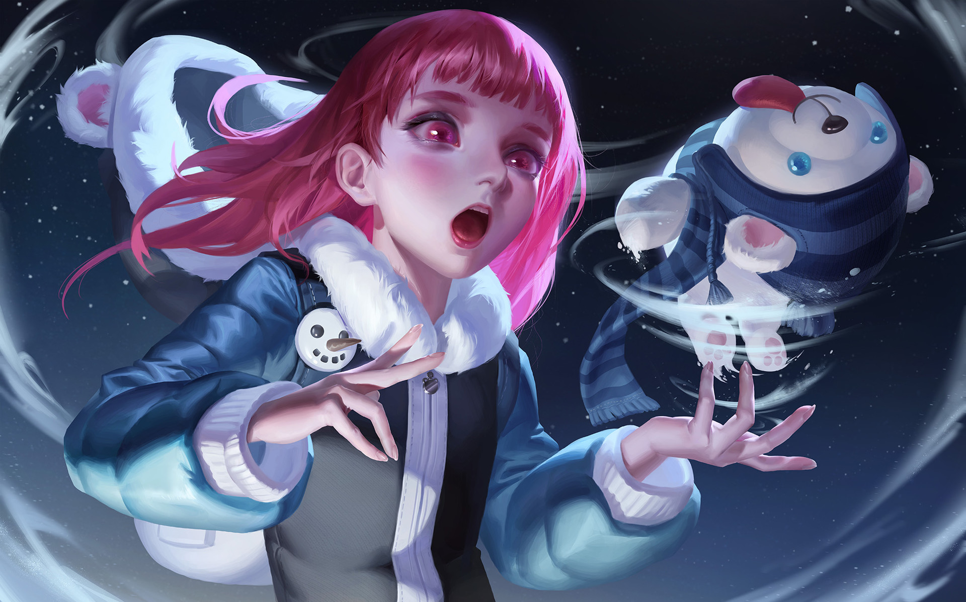 Annie from League of Legends with Tibbers HD Wallpaper
