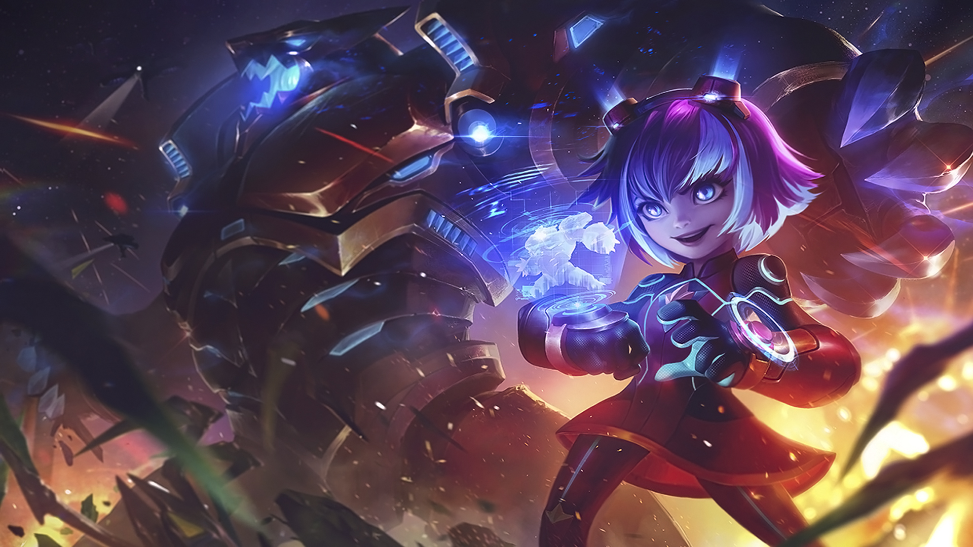 Annie from League of Legends with Tibbers HD Wallpaper