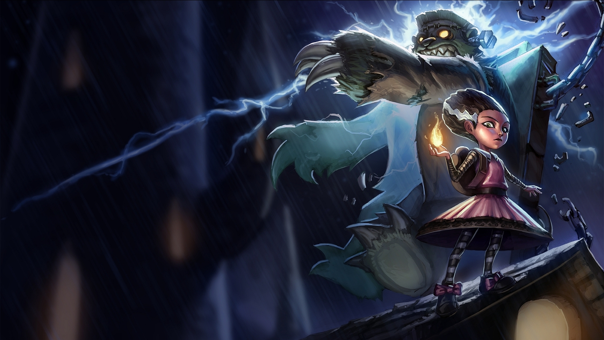 Annie and Tibbers from League of Legends HD Wallpaper