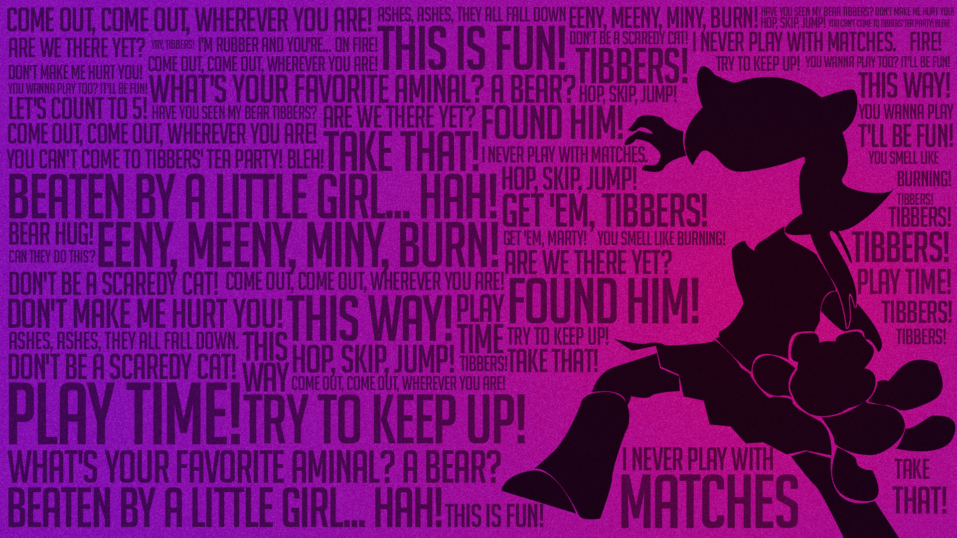 Annie from League of Legends with Tibbers quotes HD Wallpaper