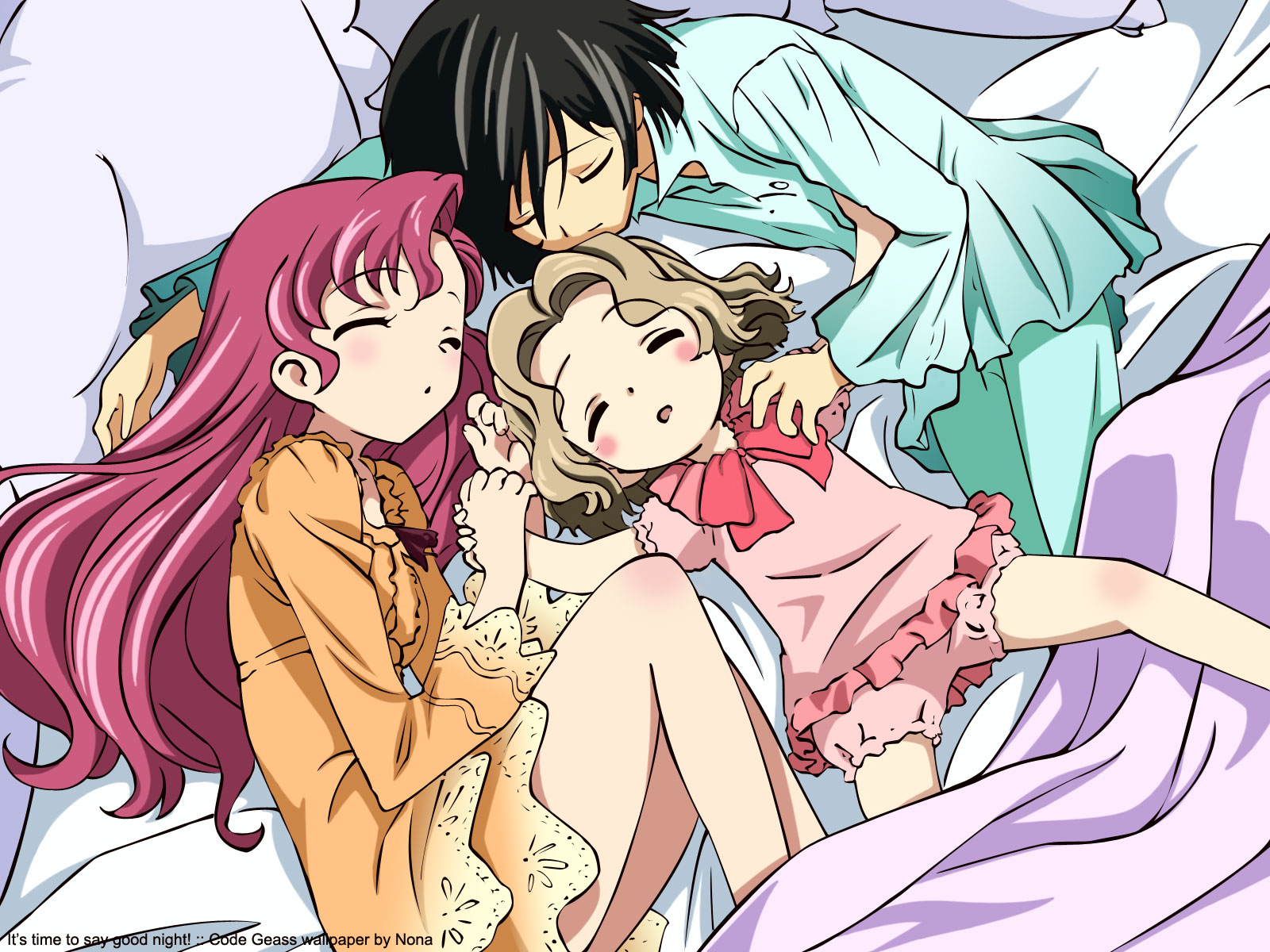 Euphemia Li Britannia and others sleeping HD Wallpaper