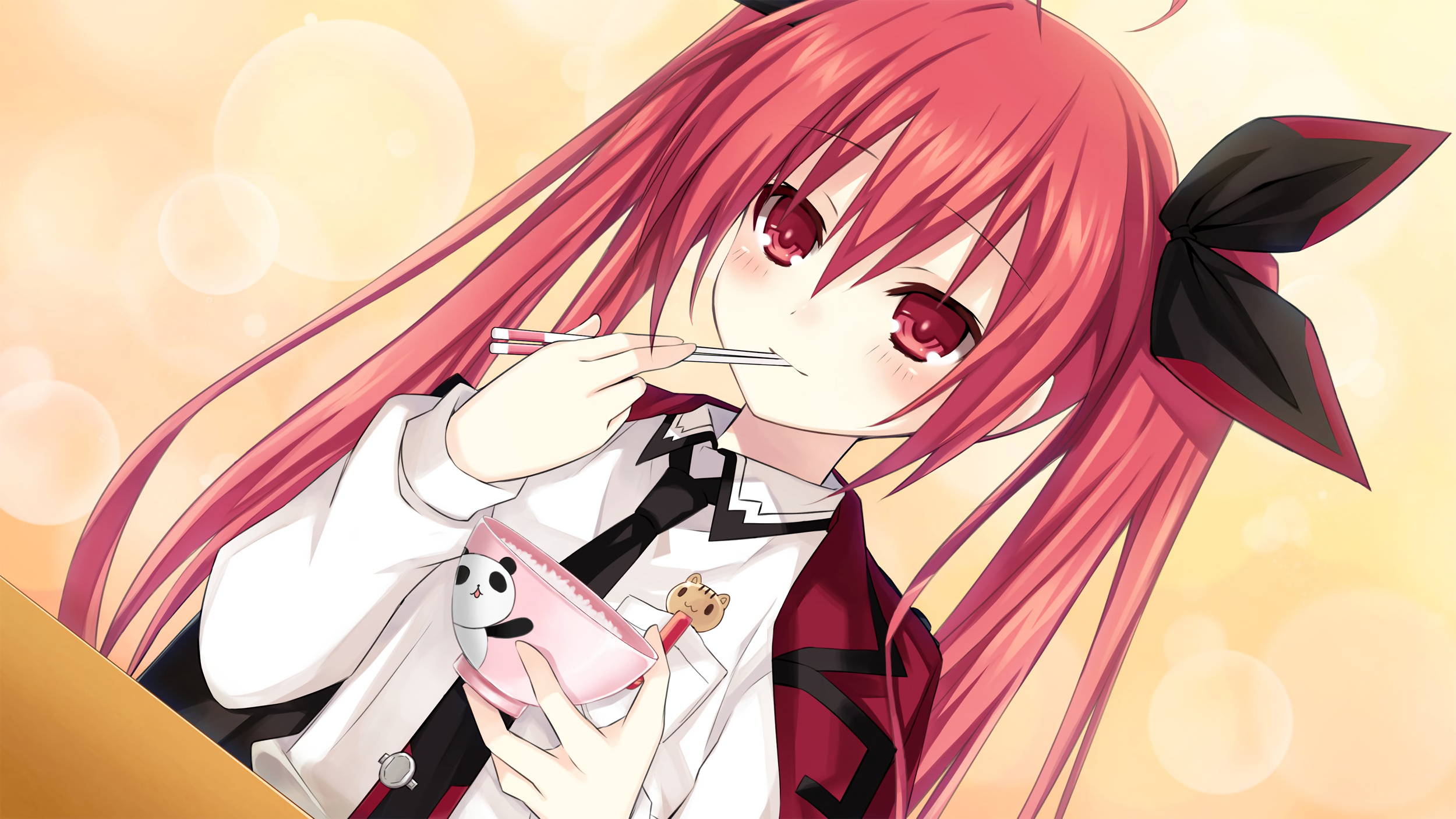 Kotori Itsuka from Date A Live eating HD Wallpaper