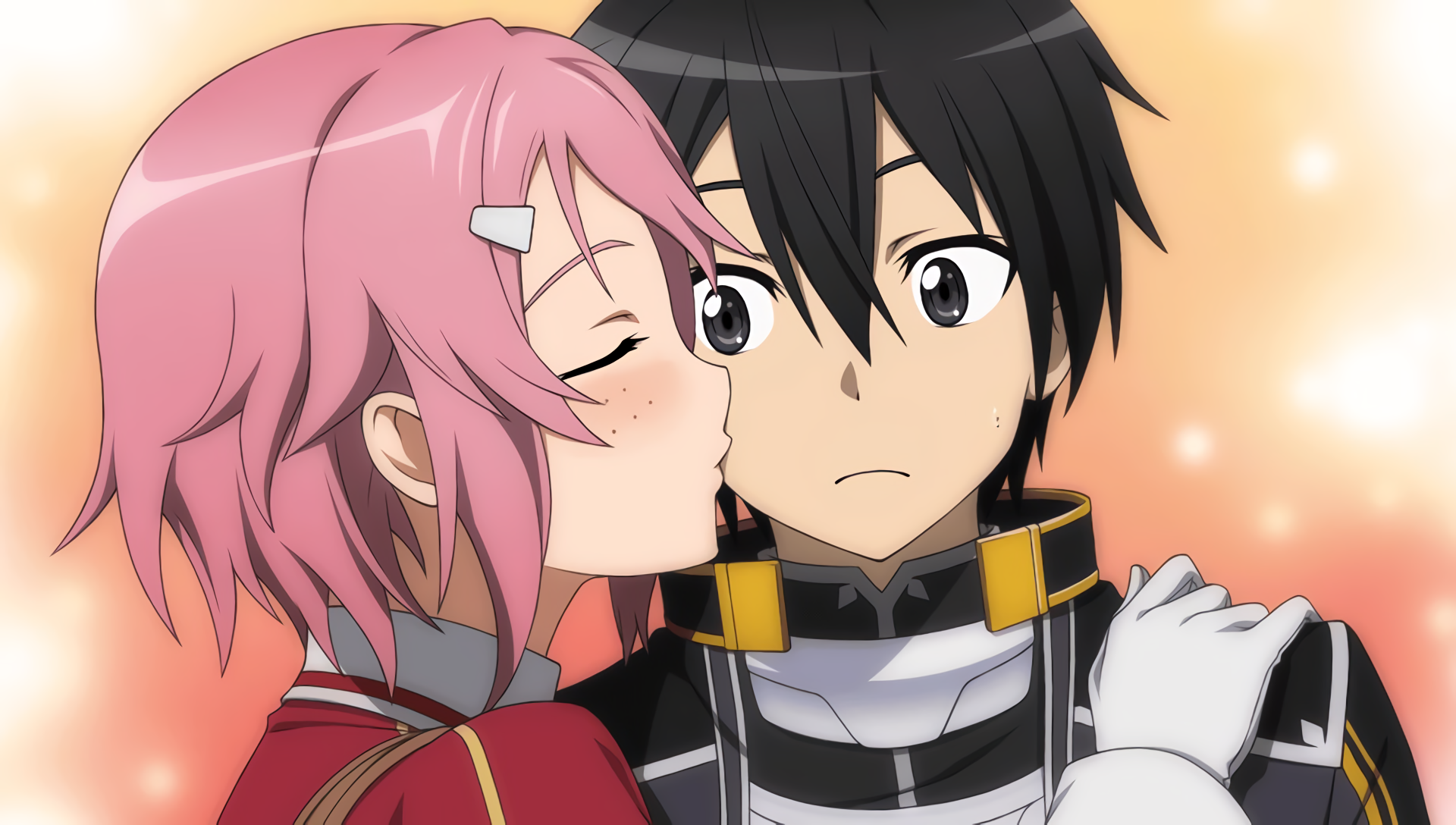 Asuna and Kirito from Sword Art Online HD Wallpaper