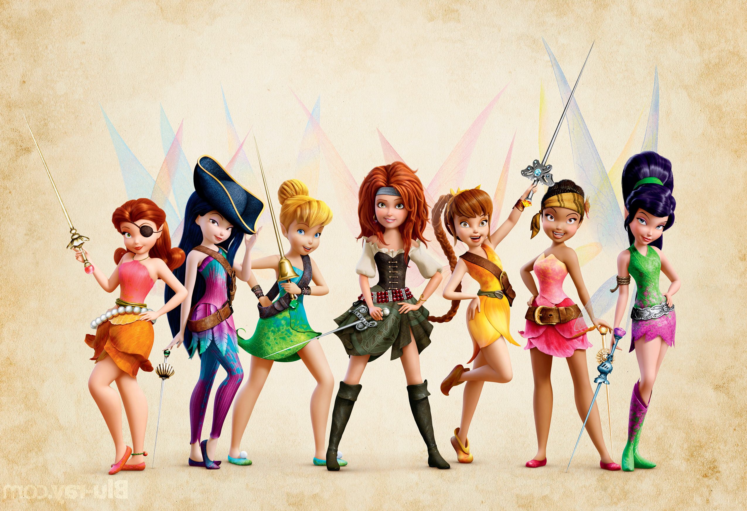 Tinker Bell and the Pirate Fairy characters HD Wallpaper